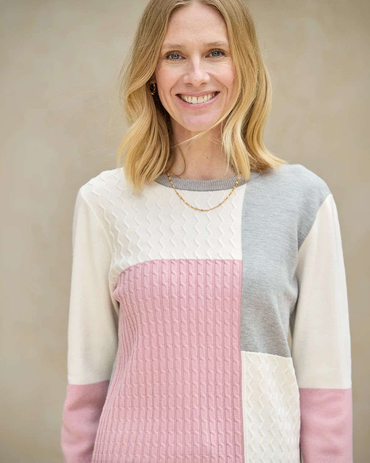 Brielle Patchwork Style Jumper