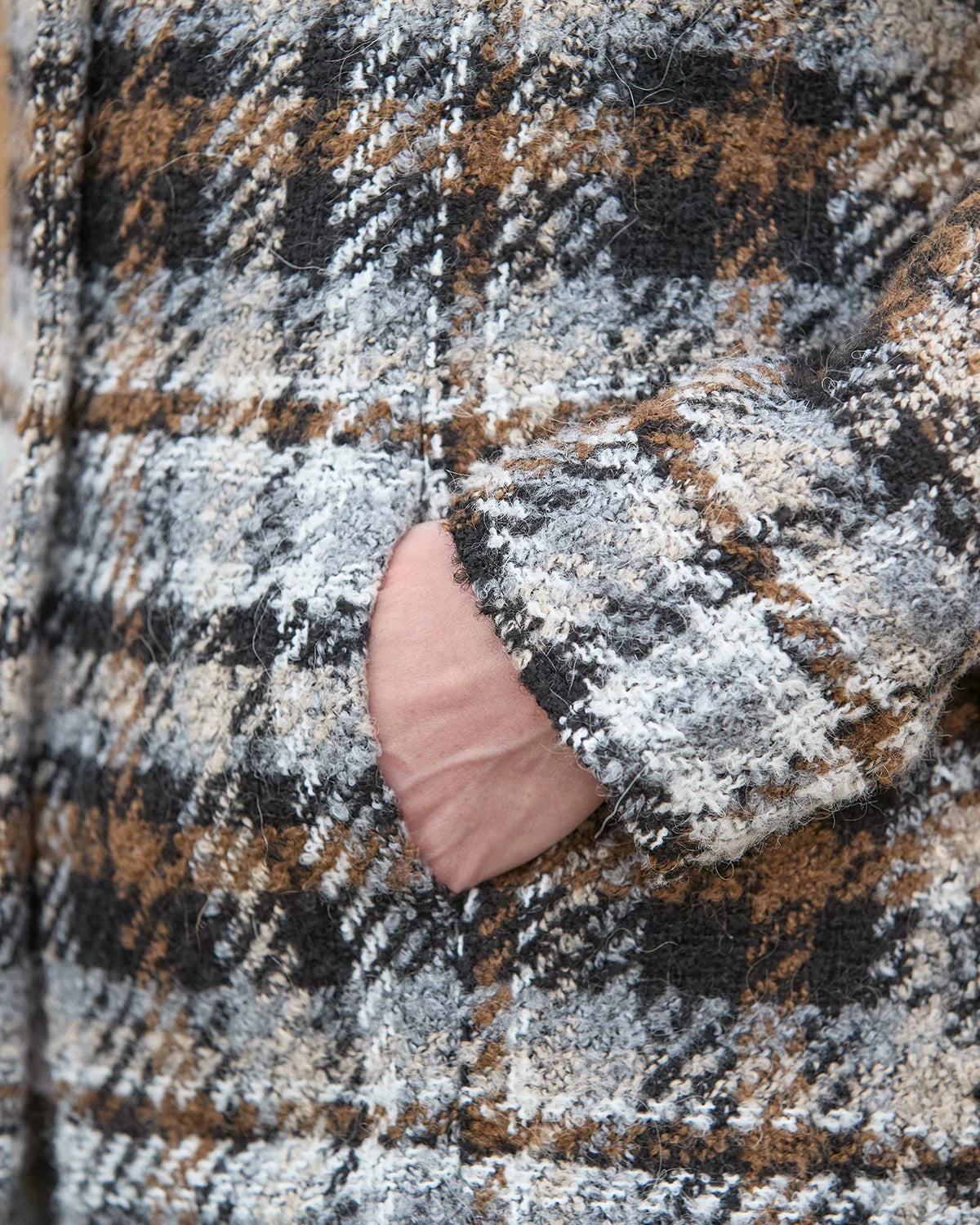 Bryony Fully Lined Wool Mix Checked Jacket