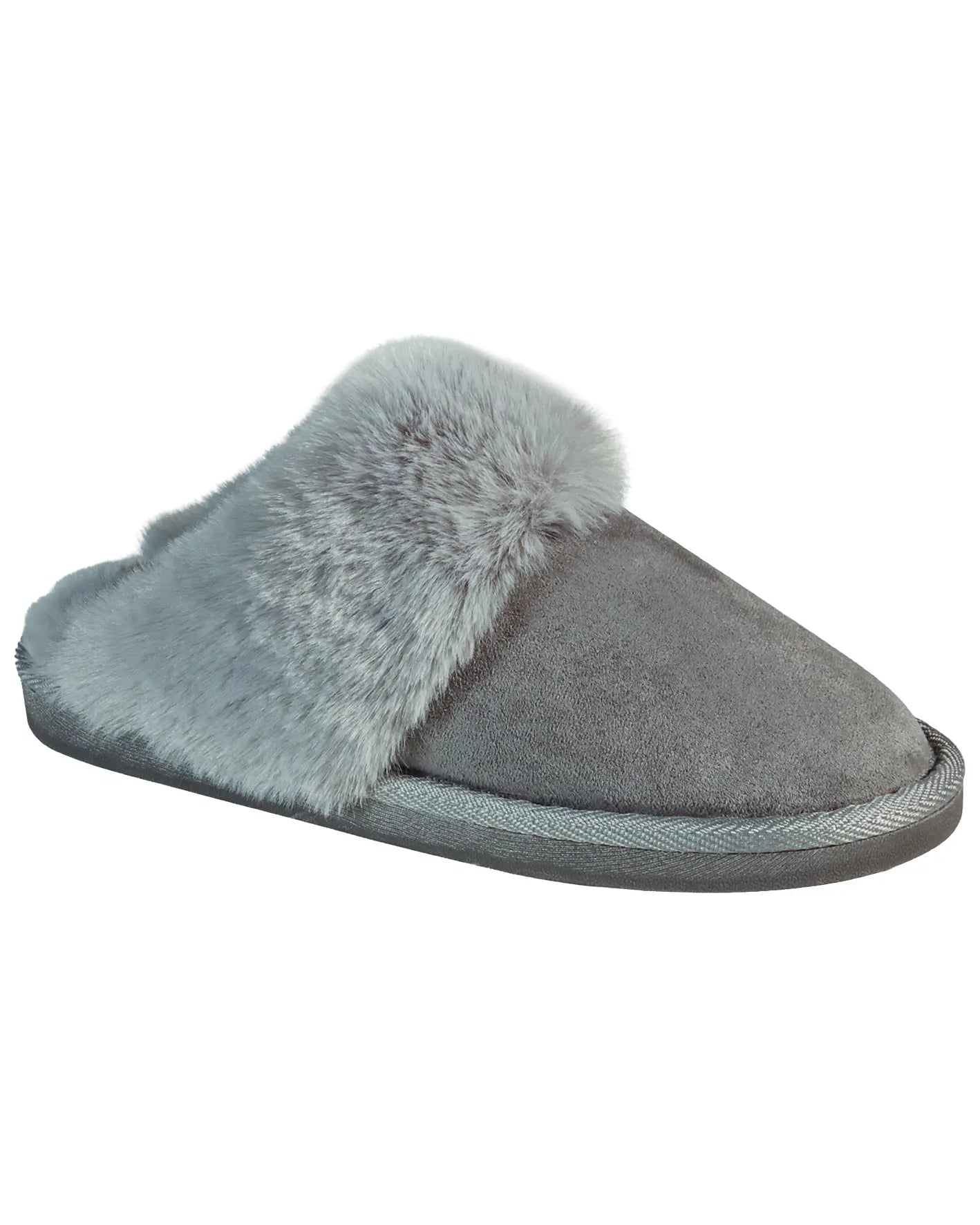 Chrissie Slip On Mule Slipper - Grey