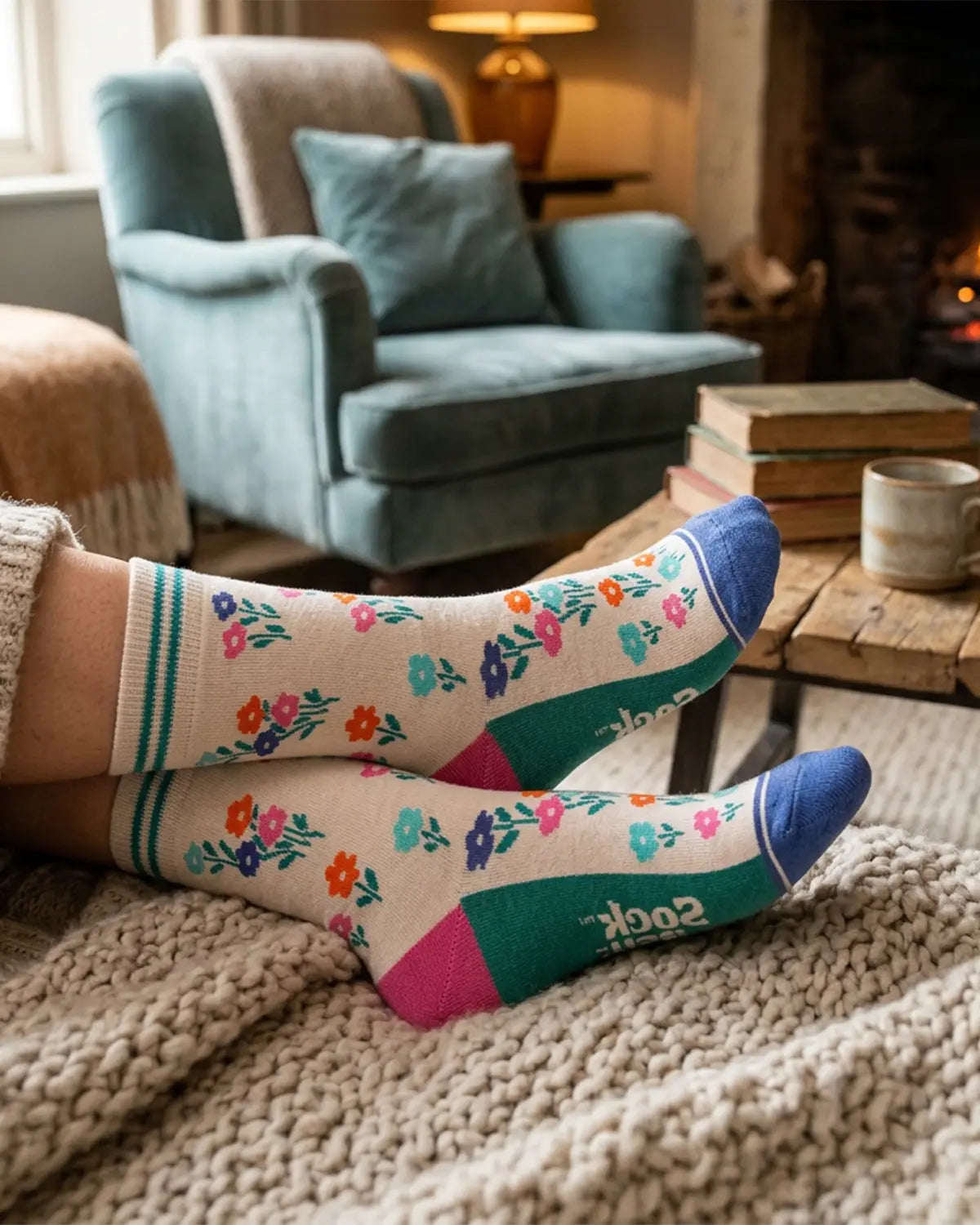 Ladies Bamboo-Rich Socks - Floral