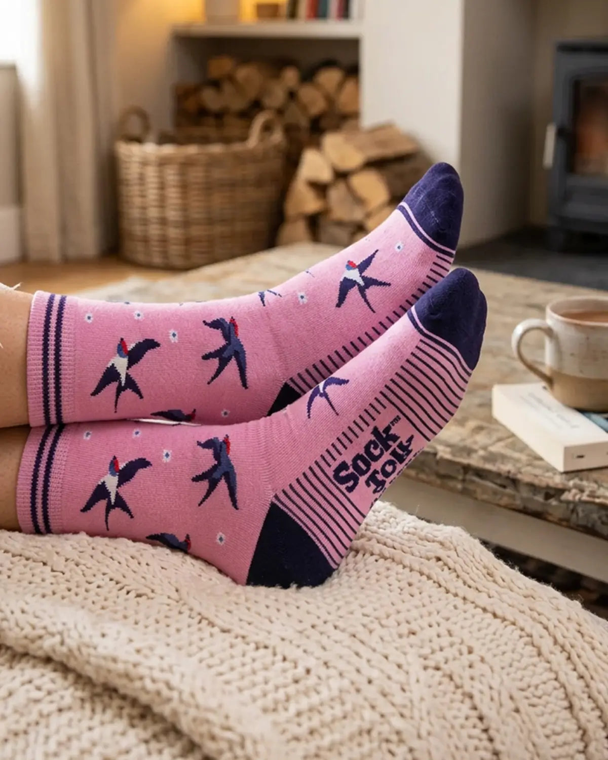 Ladies Bamboo-Rich Socks - Pink