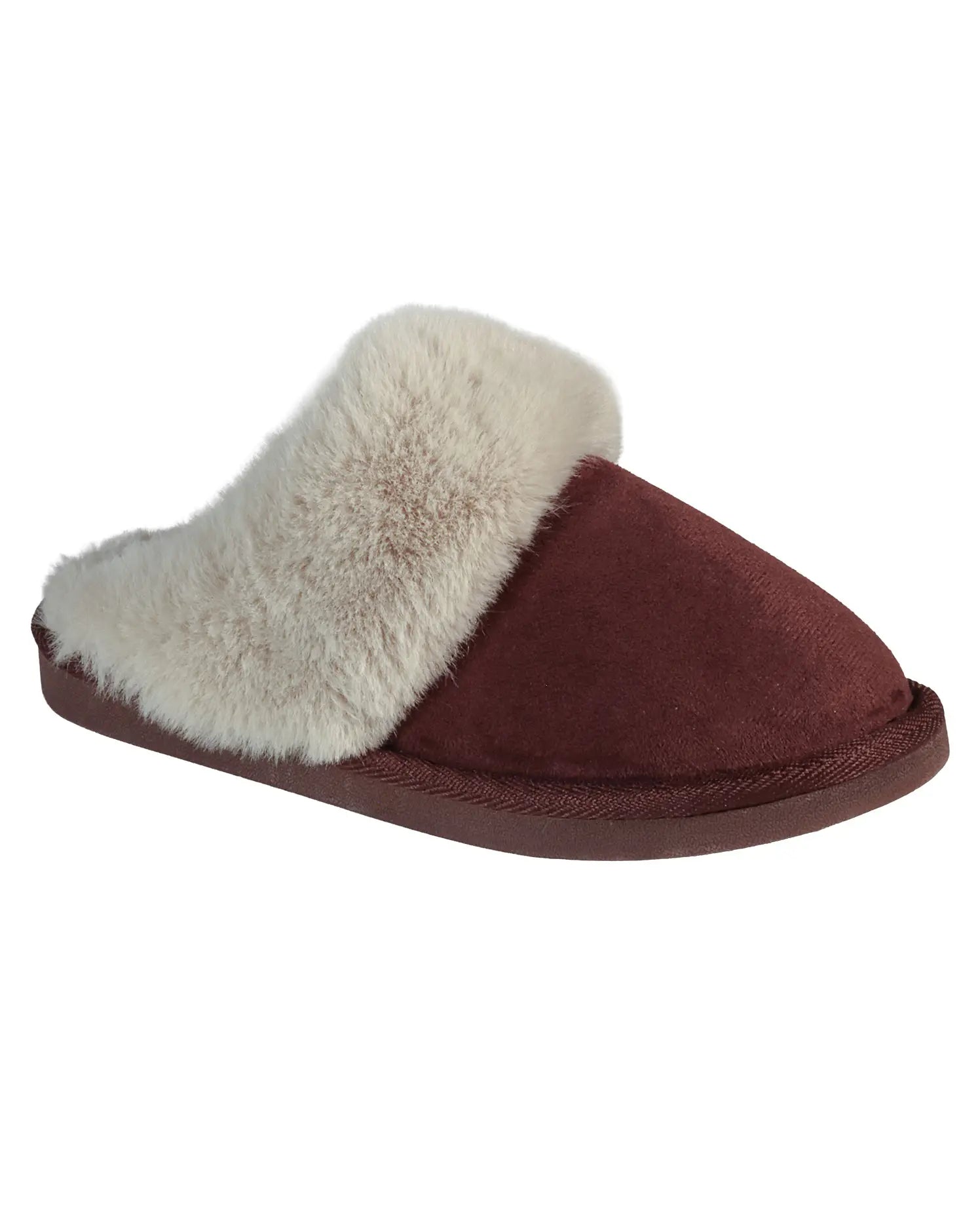 Chrissie Slip On Mule Slipper - Chocolate