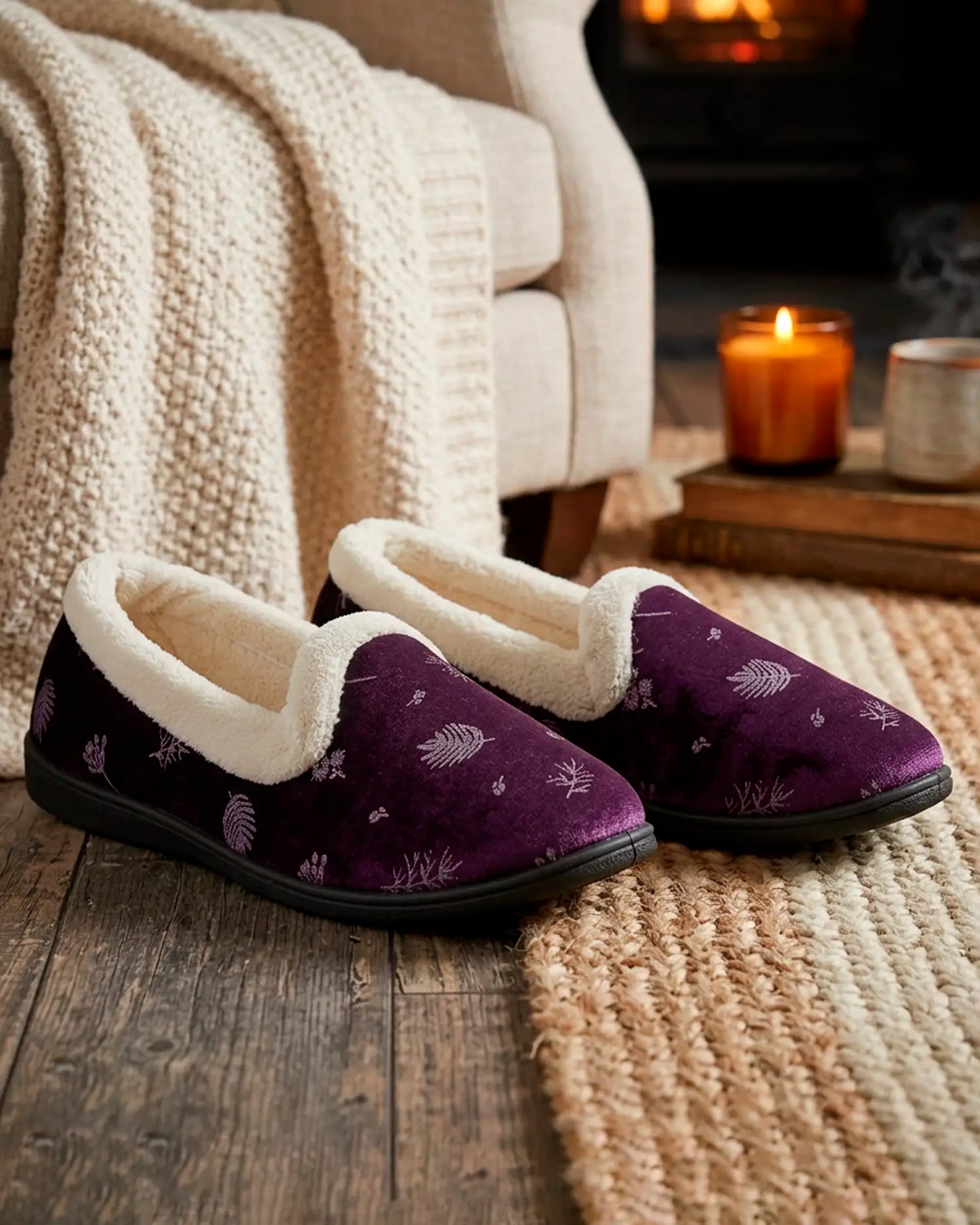 Edina Velour Slipper