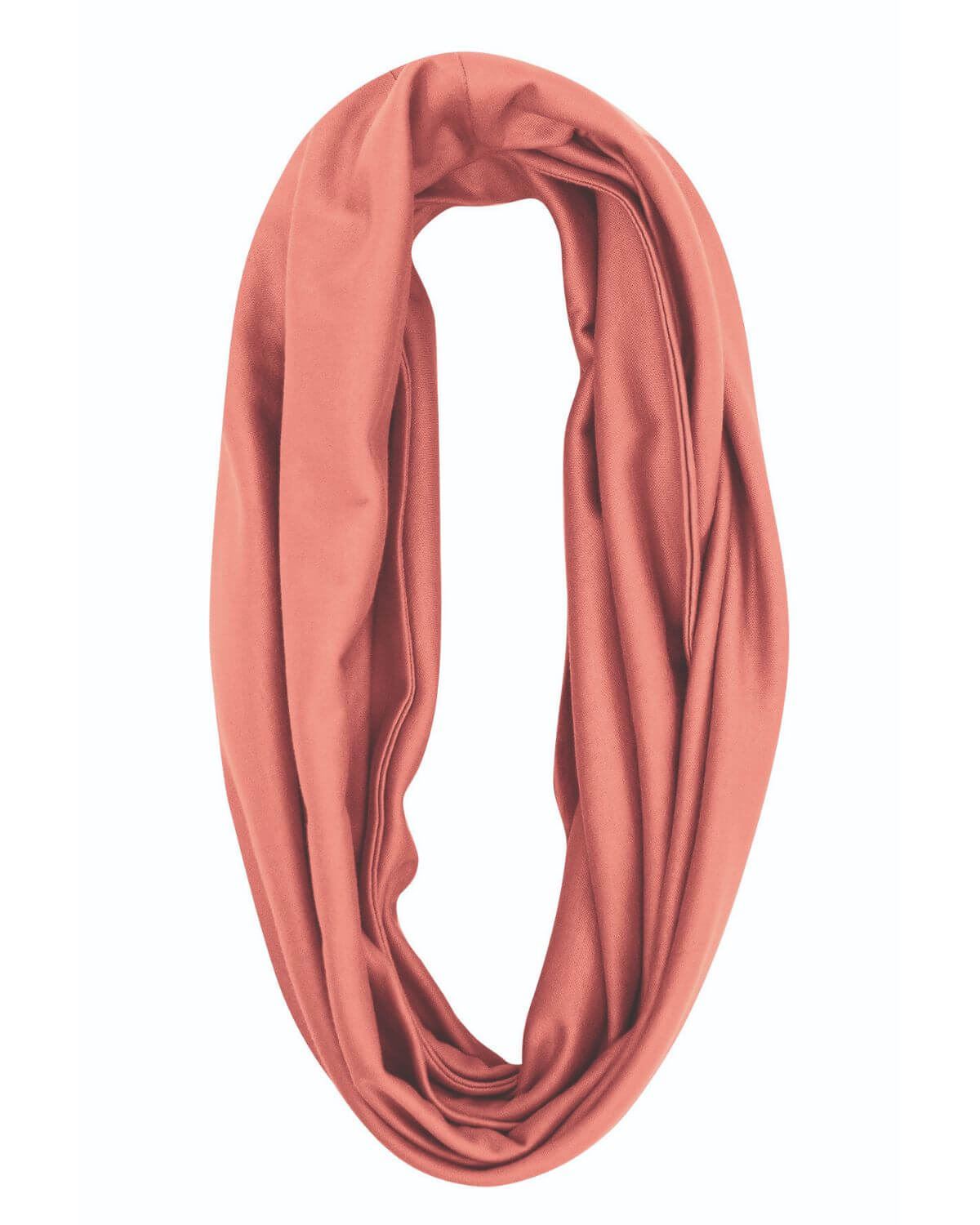 Silky Cotton Snood Scarf  - Coral - Country Collection