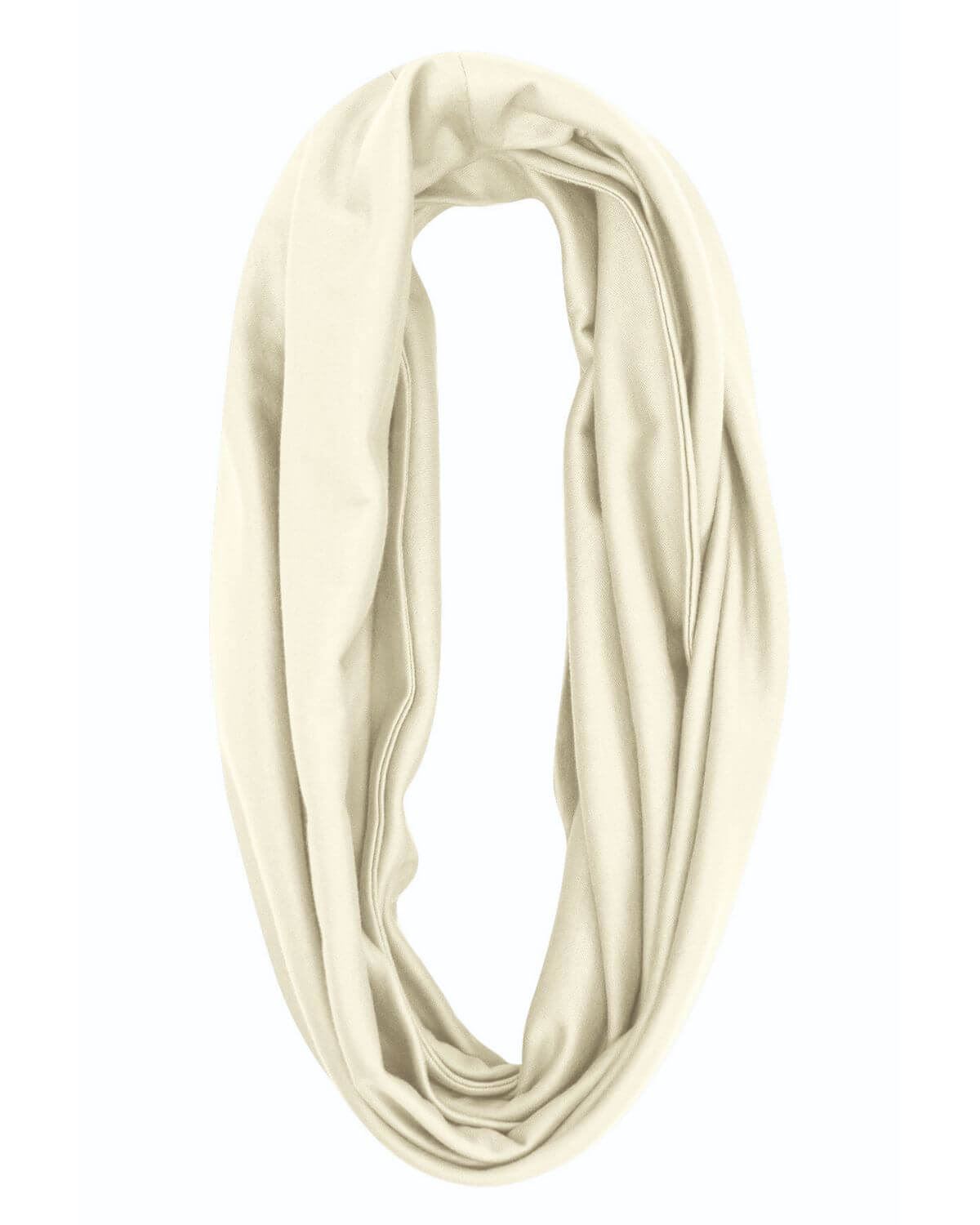 Silky Cotton Snood Scarf - Cream - Country Collection