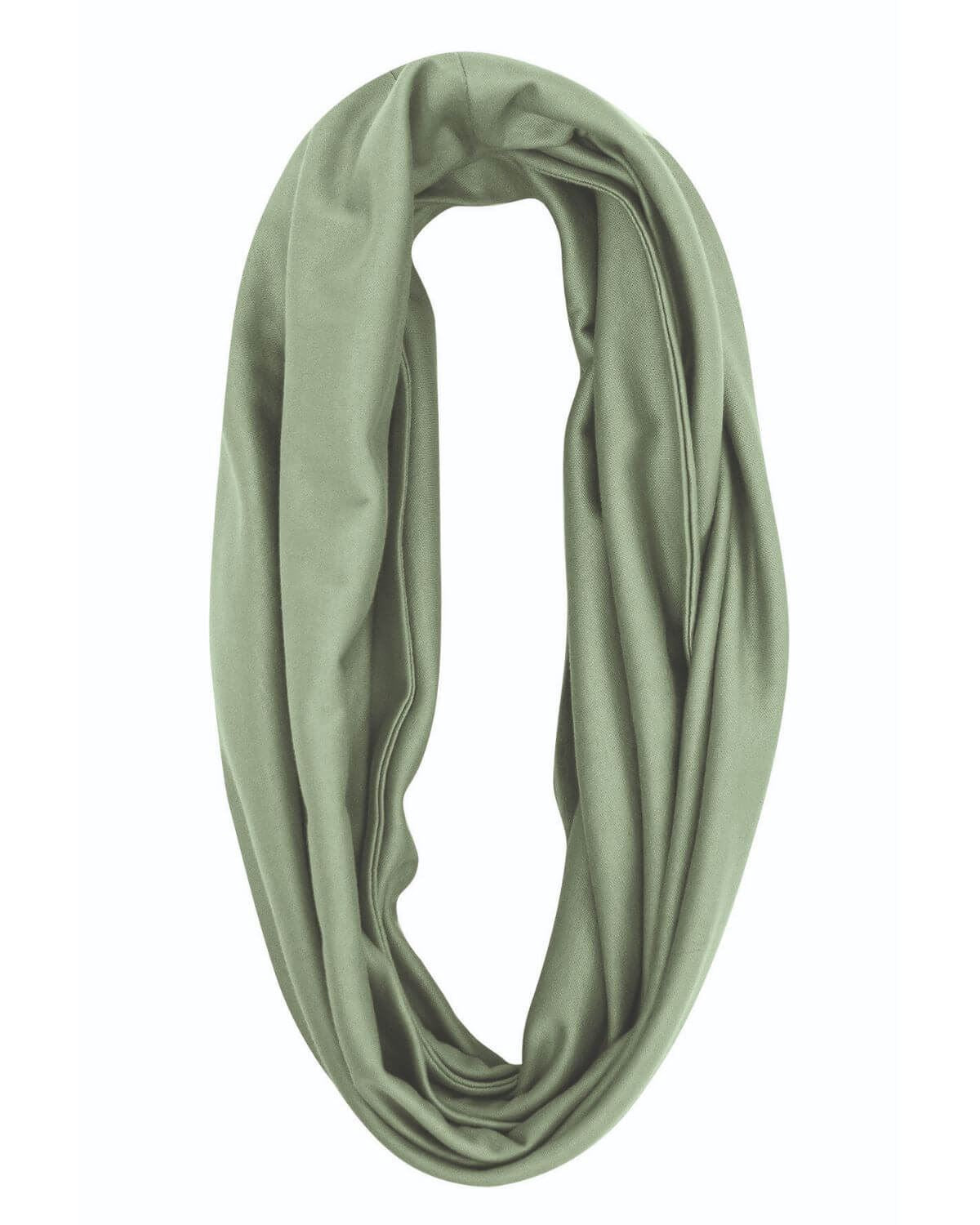 Silky Cotton Snood Scarf - Sage - Country Collection