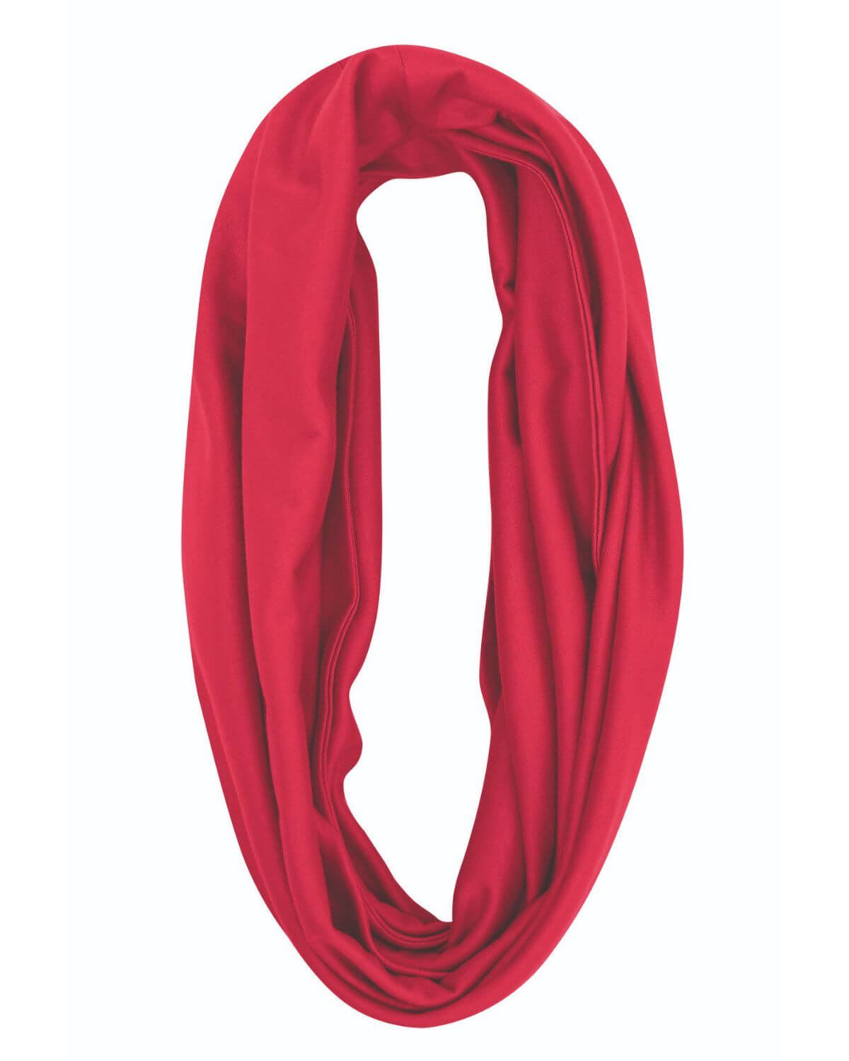 Silky Cotton Snood Scarf - Red - Country Collection