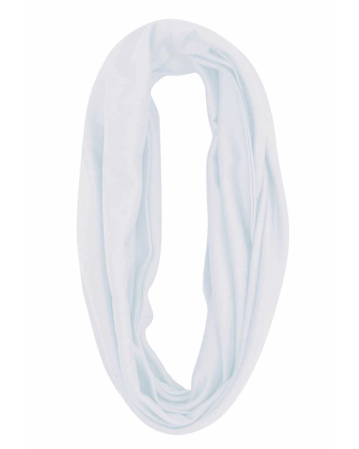 Silky Cotton Snood Scarf - White - Country Collection