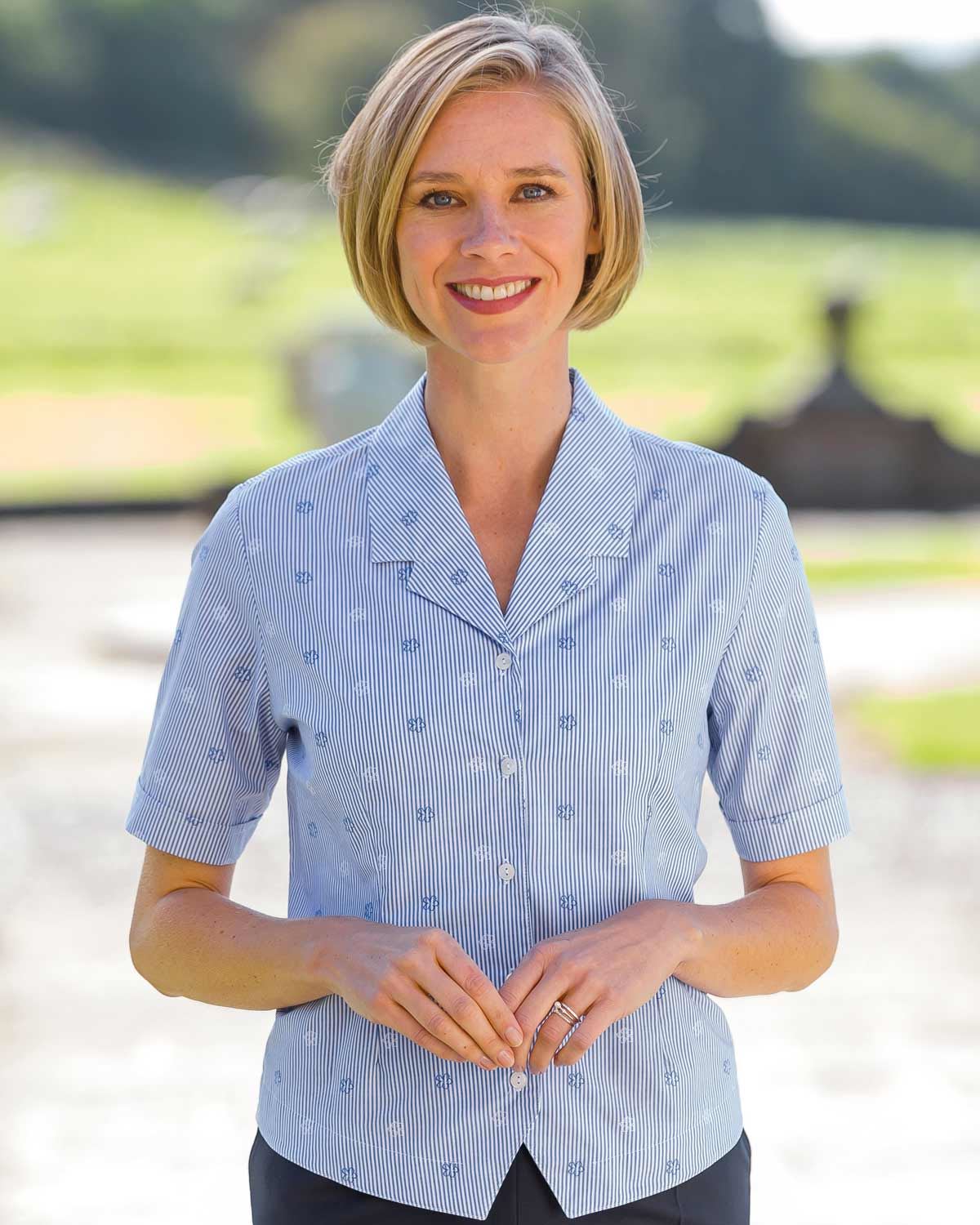 Agatha Patterned Pure Cotton Blouse - Country Collection