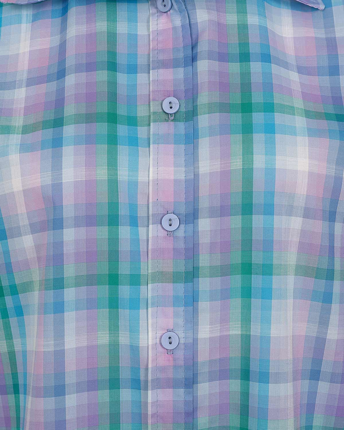 Josephine Checked Pure Cotton Blouse - Image 3 - Country Collection