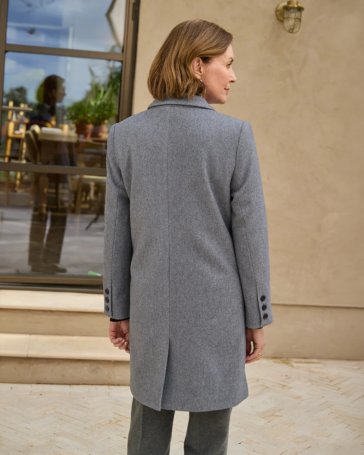 Cassandra Lined Coat - Grey Marl