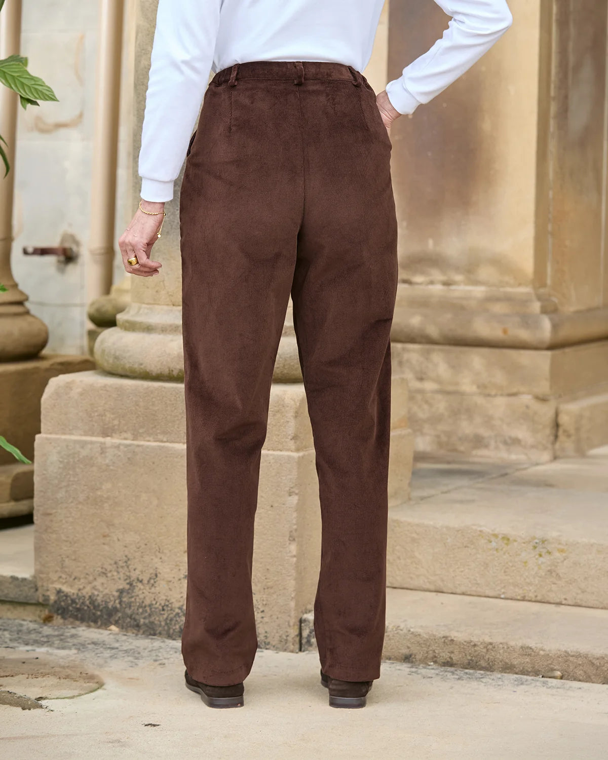 Needlecord Trousers Ladies - Chocolate