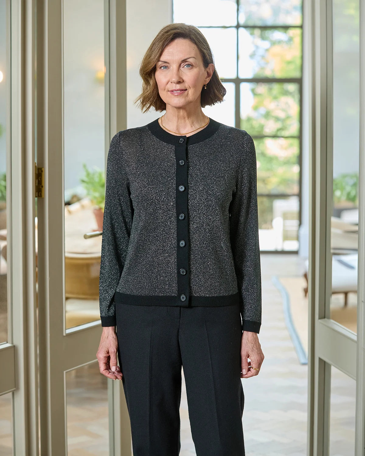 Crystal Short Style Sparkle Cardigan