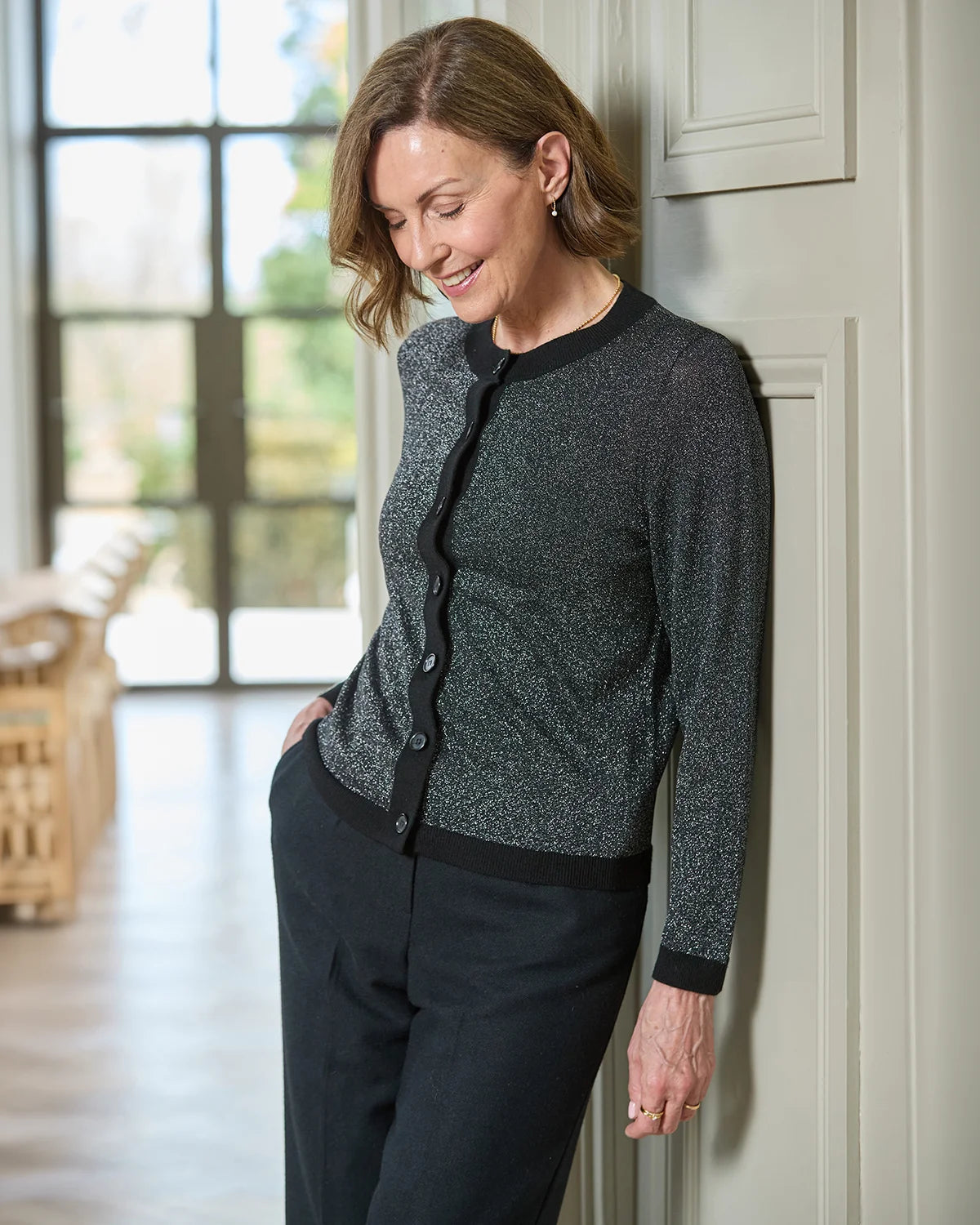 Crystal Short Style Sparkle Cardigan