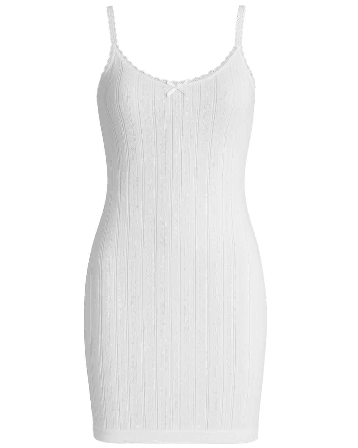Vedonis Seamless French Neck Vest - White Cotton - Country Collection