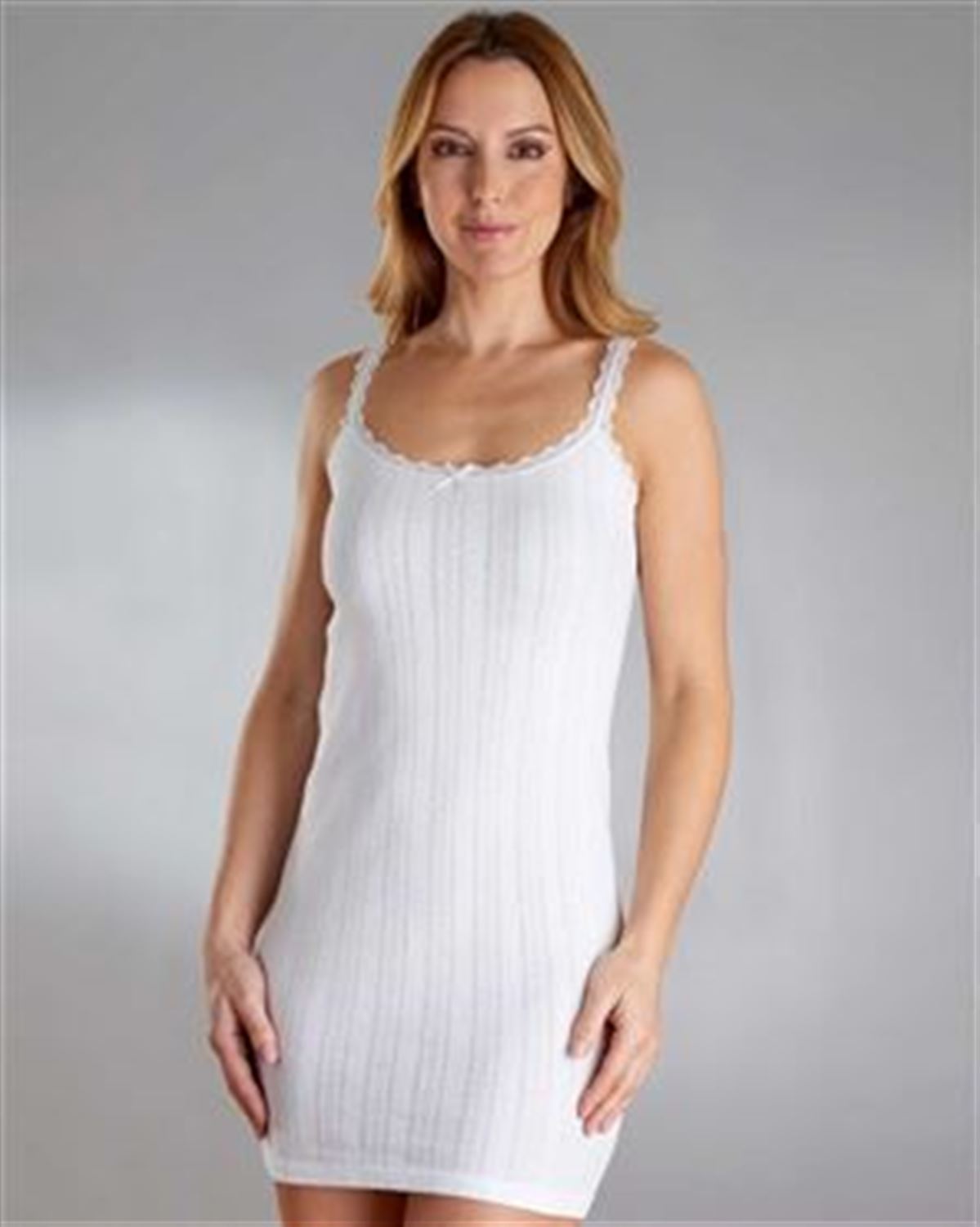 Vedonis Seamless French Neck Vest       - White - Image 2 - Country Collection