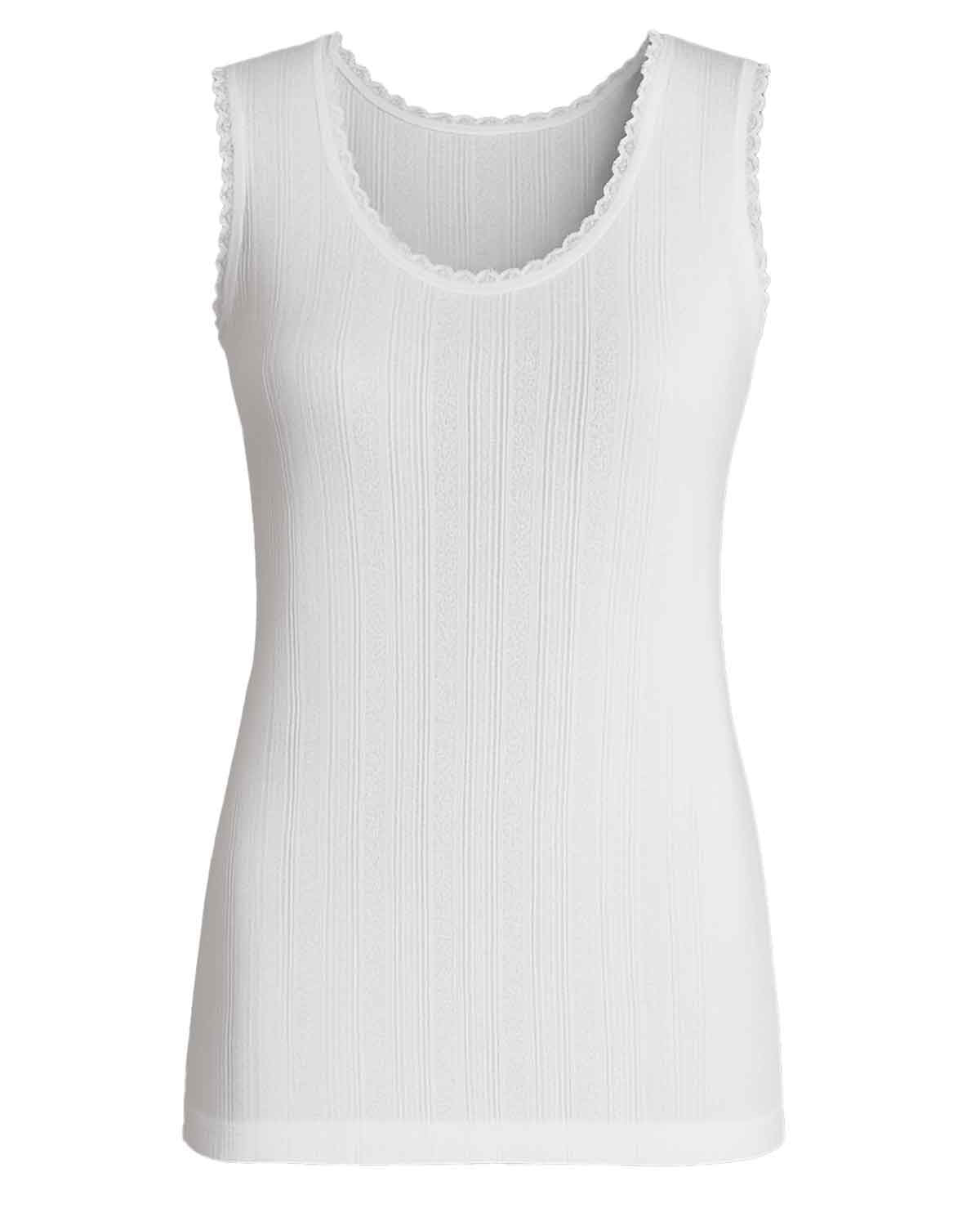 Vedonis Seamless Sleeveless Top - White Cotton - Country Collection