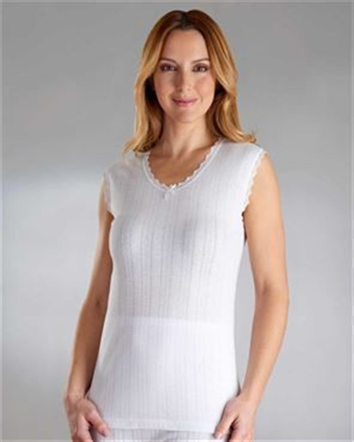 Vedonis Seamless Sleeveless Top           - White - Image 2 - Country Collection