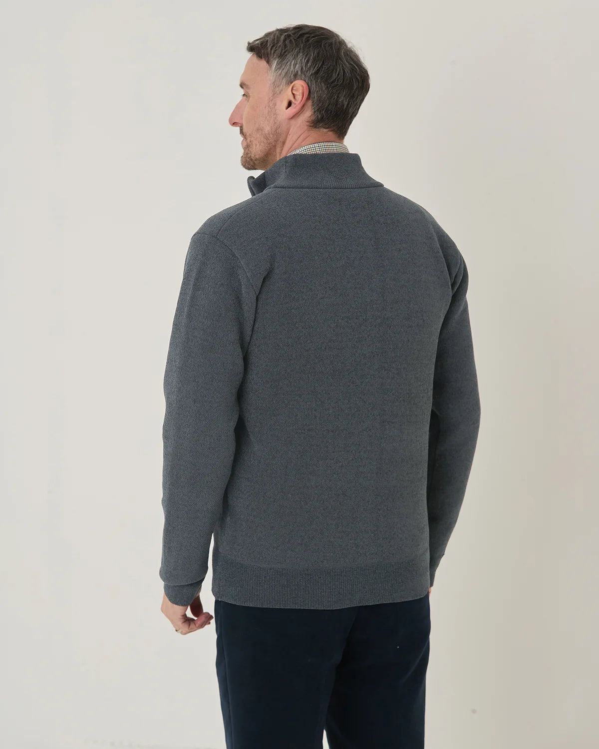 Dorset Zip Up Fleece Lined Jacket - Charcoal