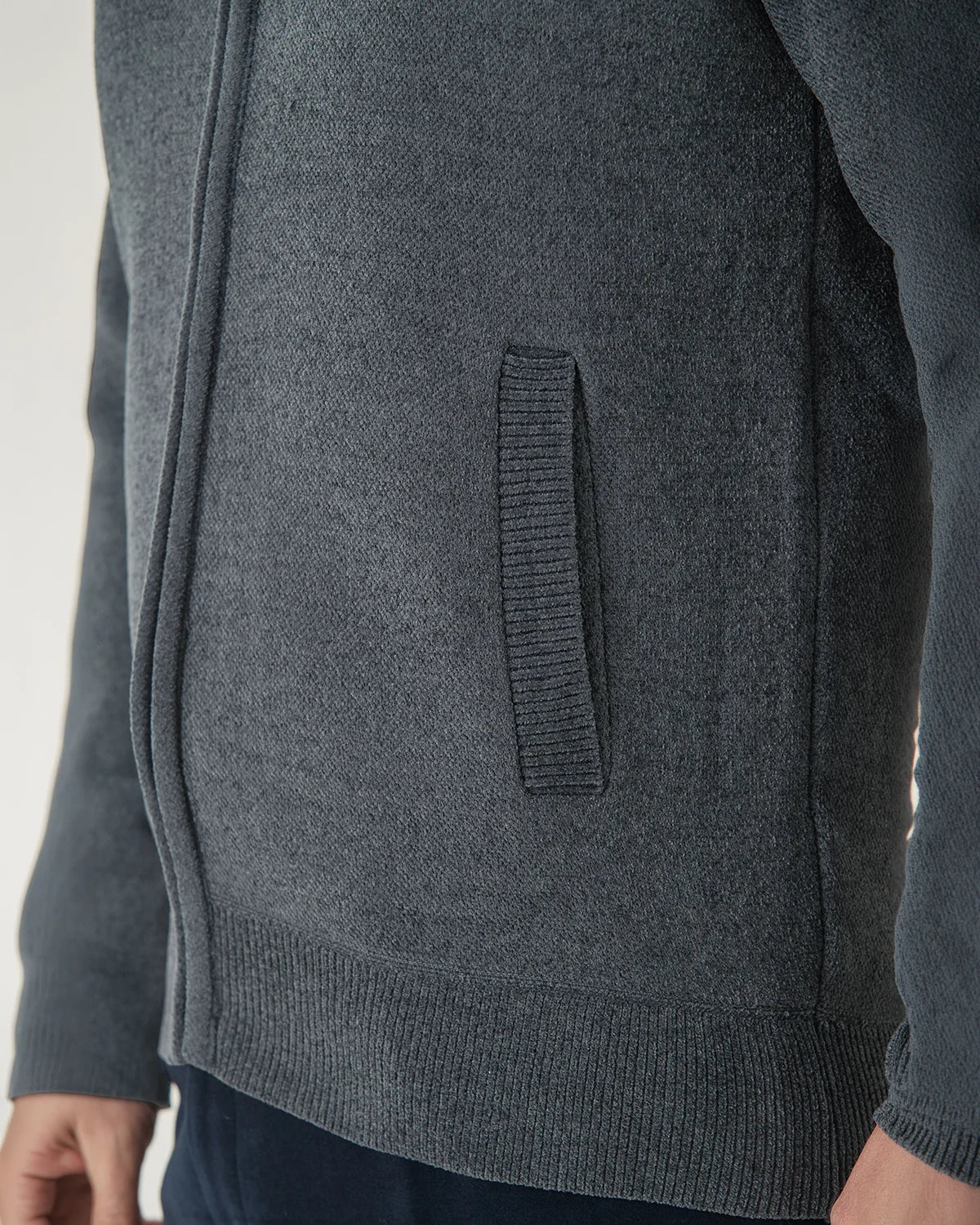 Dorset Zip Up Fleece Lined Jacket - Charcoal