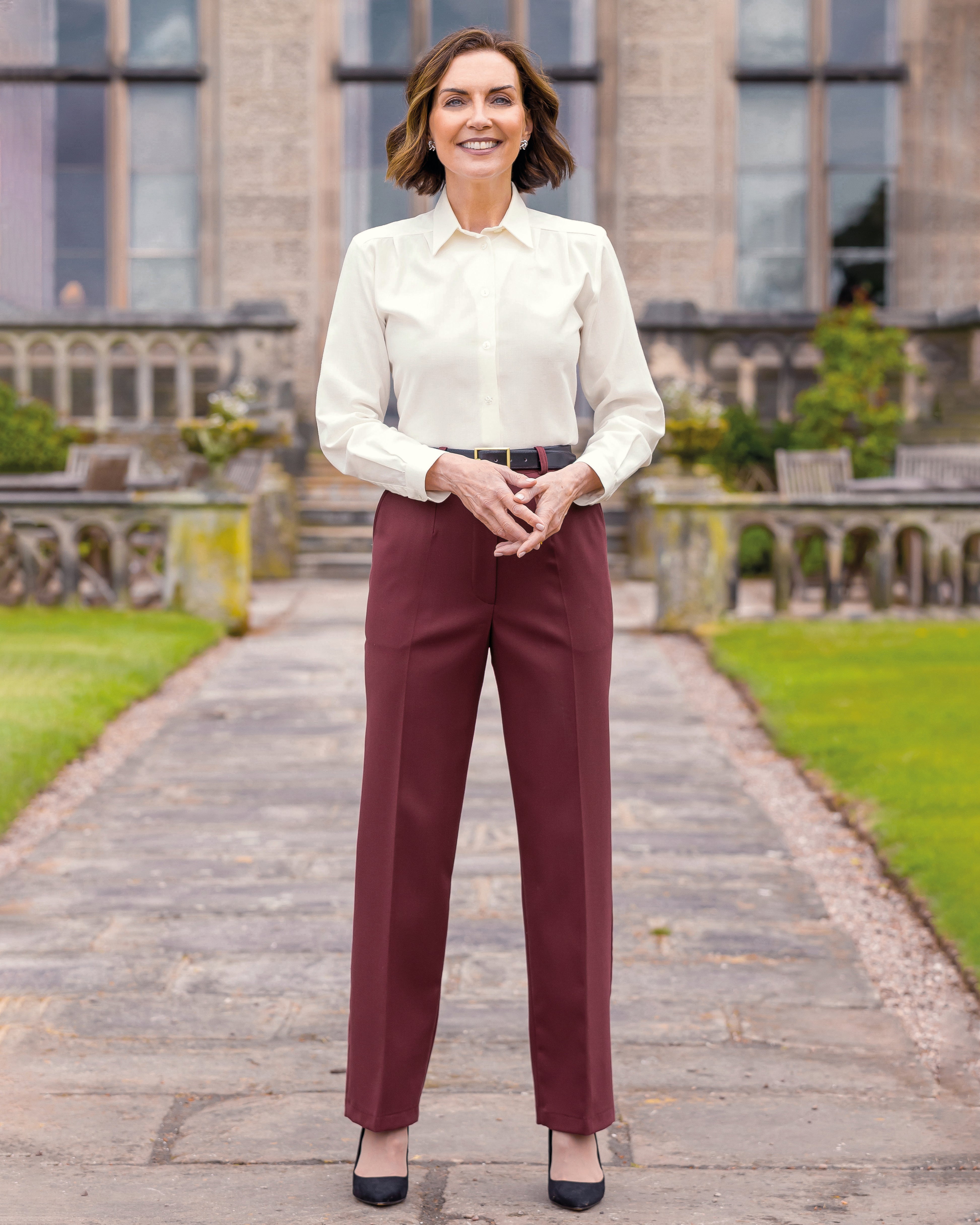 Claret Double Layer Trousers - Claret