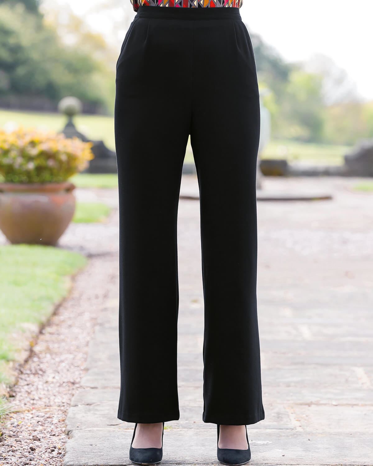 Katrina Super Soft Pull On Ladies Trousers - Black - Country Collection