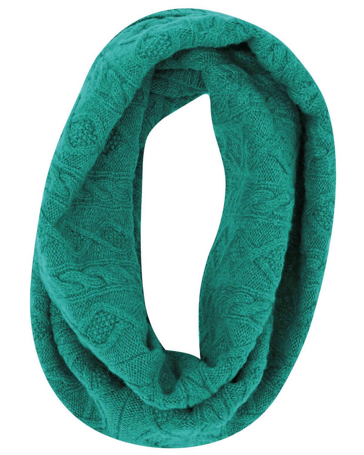 Cable Lambswool Snood  - Soft Green - Country Collection
