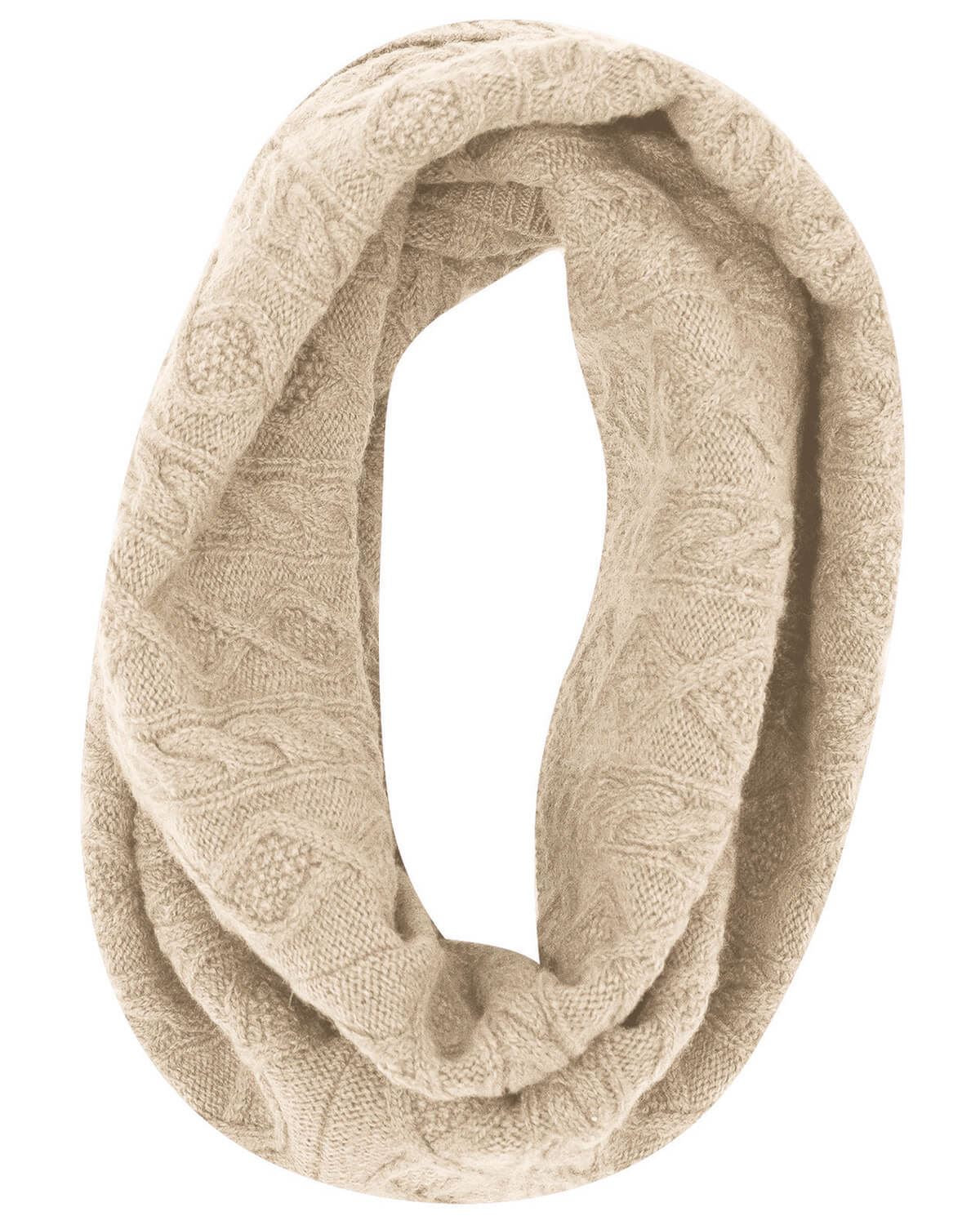 Cable Lambswool Snood  - Linen - Country Collection