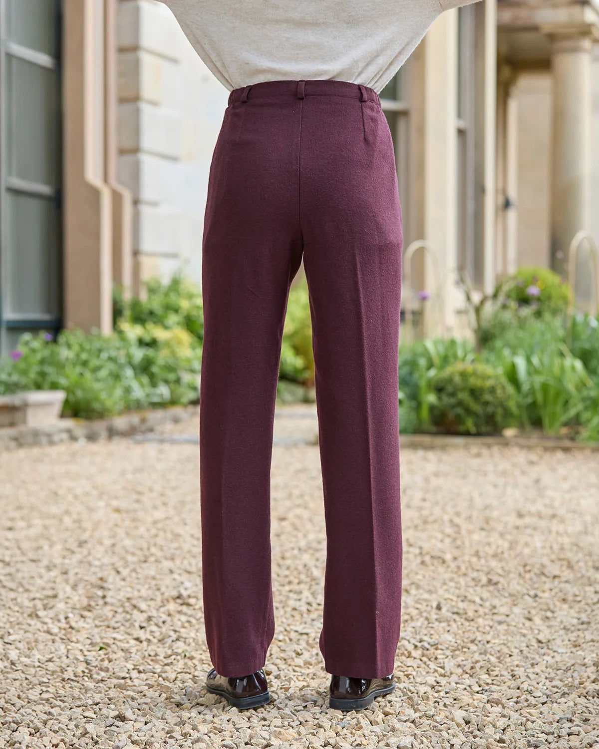 Ladies Flannel Trousers - Damson