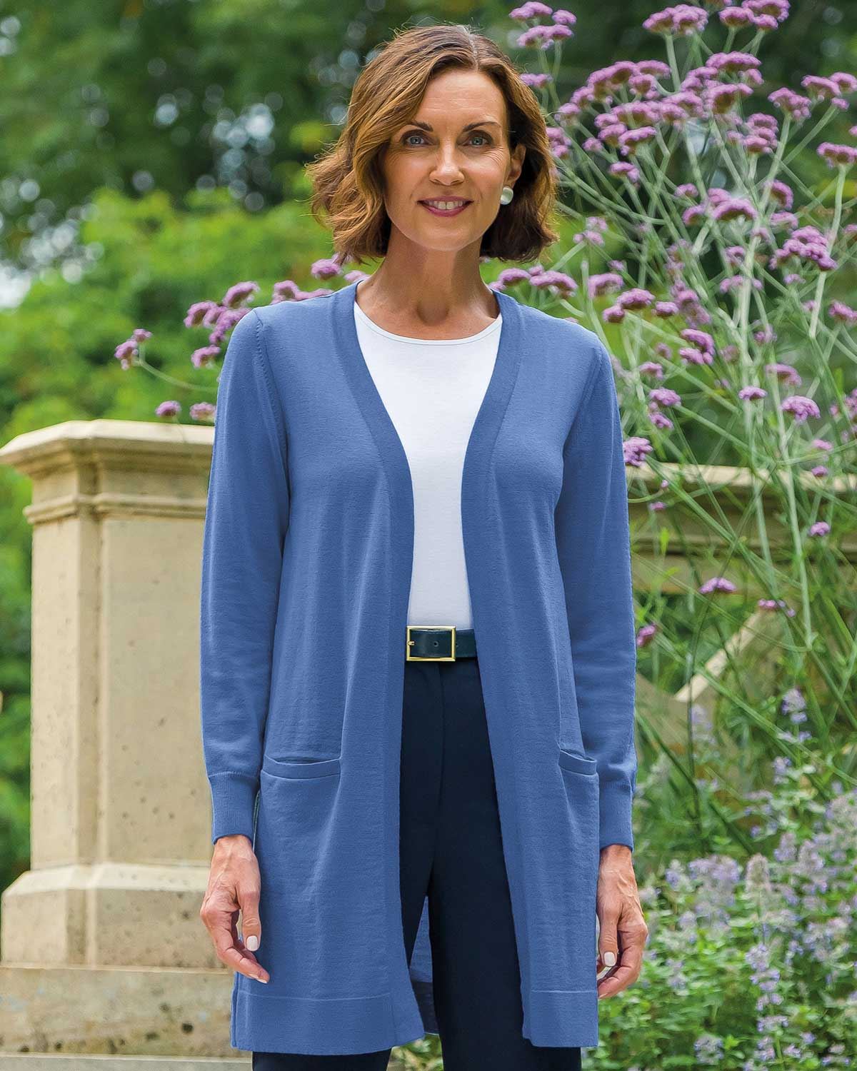 Goldie Ladies Merino Wool Cardigan - Topaz - Country Collection