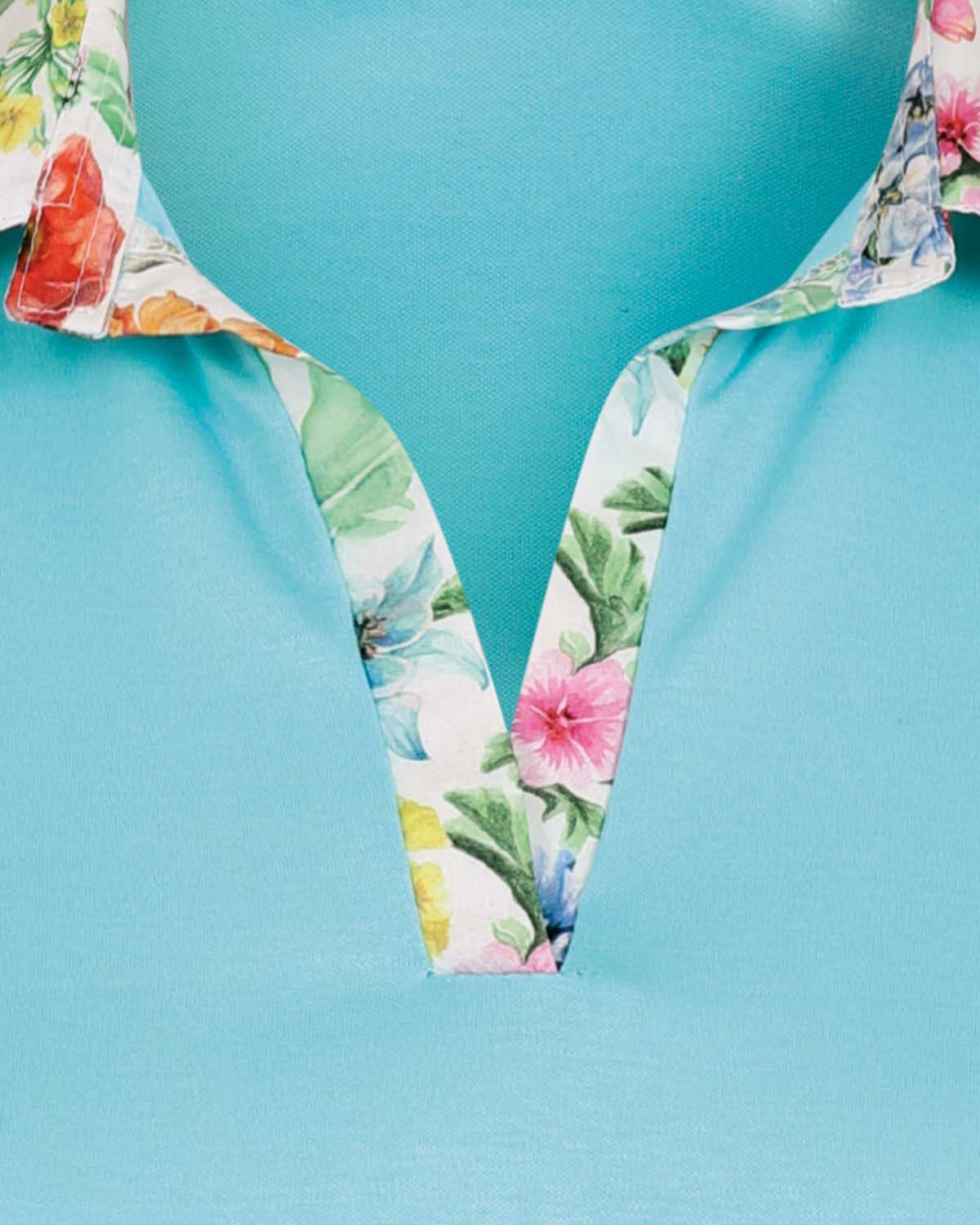 Mona Trimmed Short Sleeve Cotton Polo Top - Image 3 - Country Collection