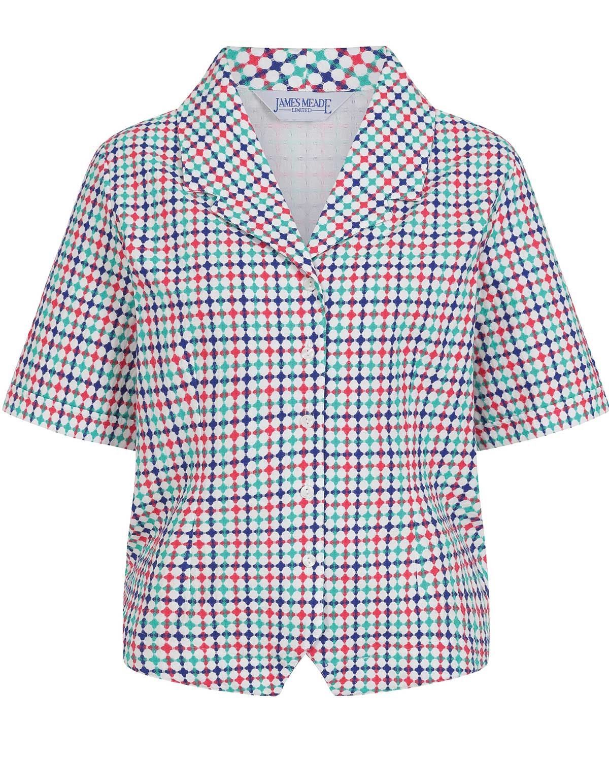 Velma Checked 3/4 Sleeve Cotton Blouse - Image 2 - Country Collection