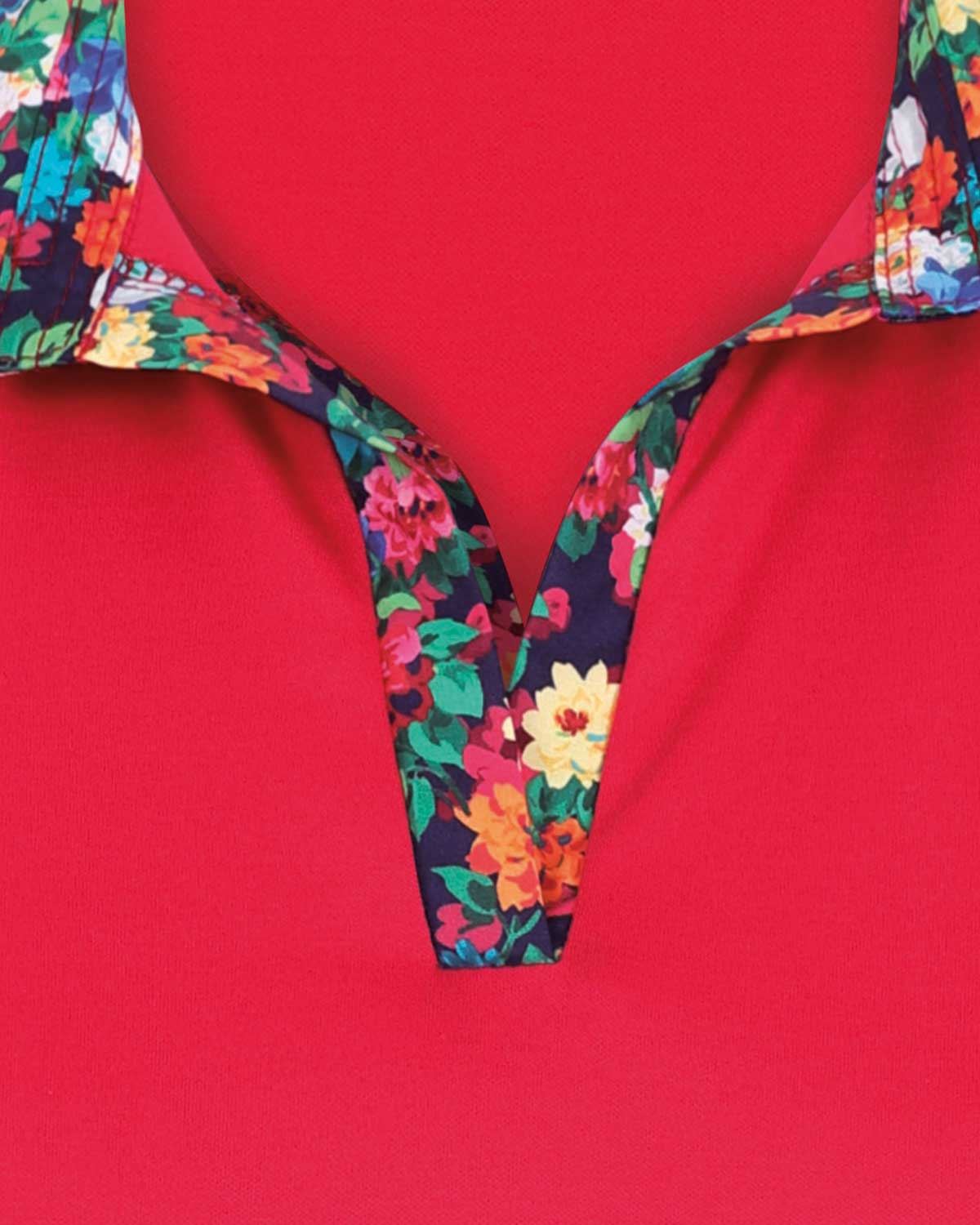 Hester Cotton Trimmed Short Sleeve Polo Top - Image 3 - Country Collection