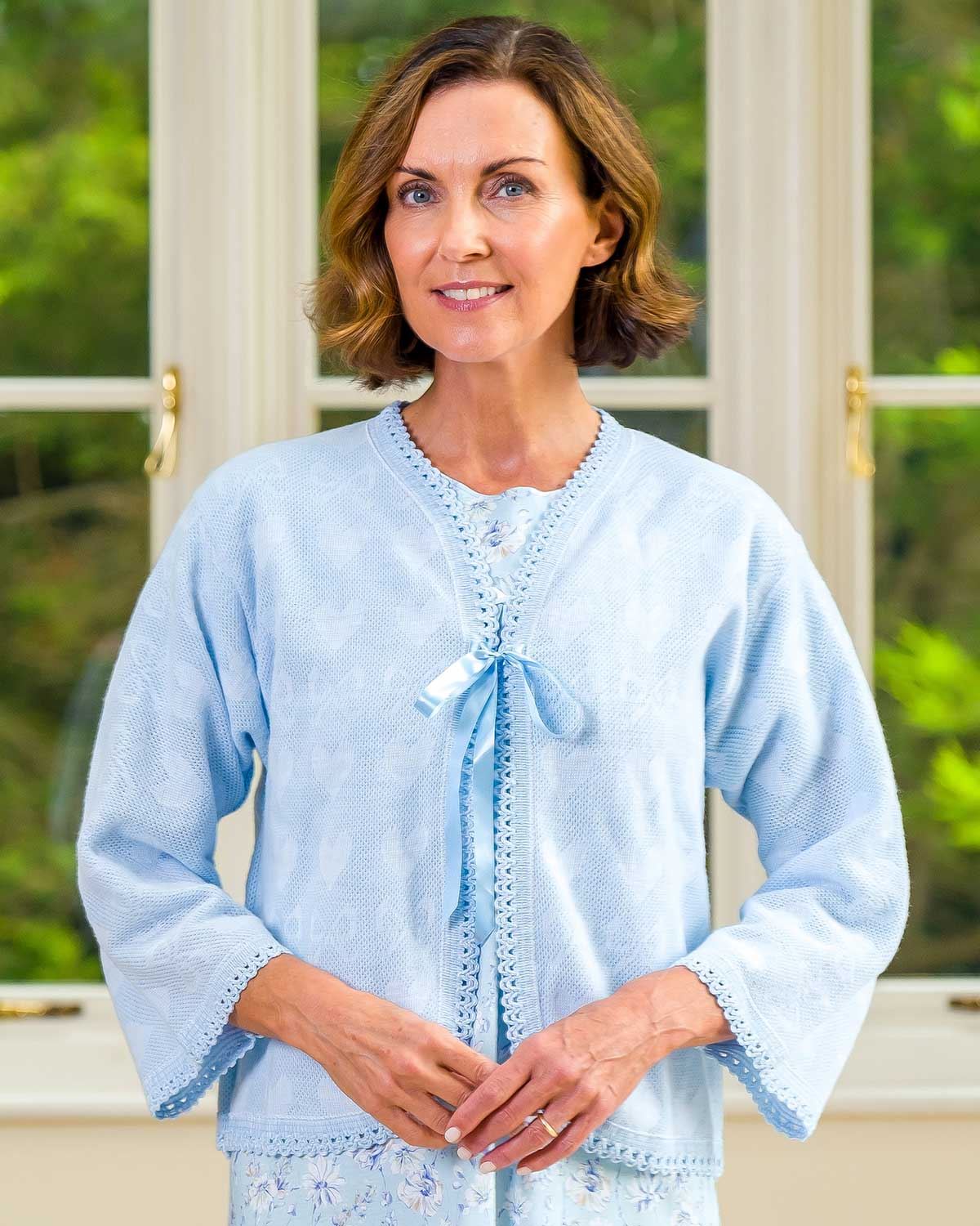 Lux Lux Bed Jacket - Blue - Country Collection