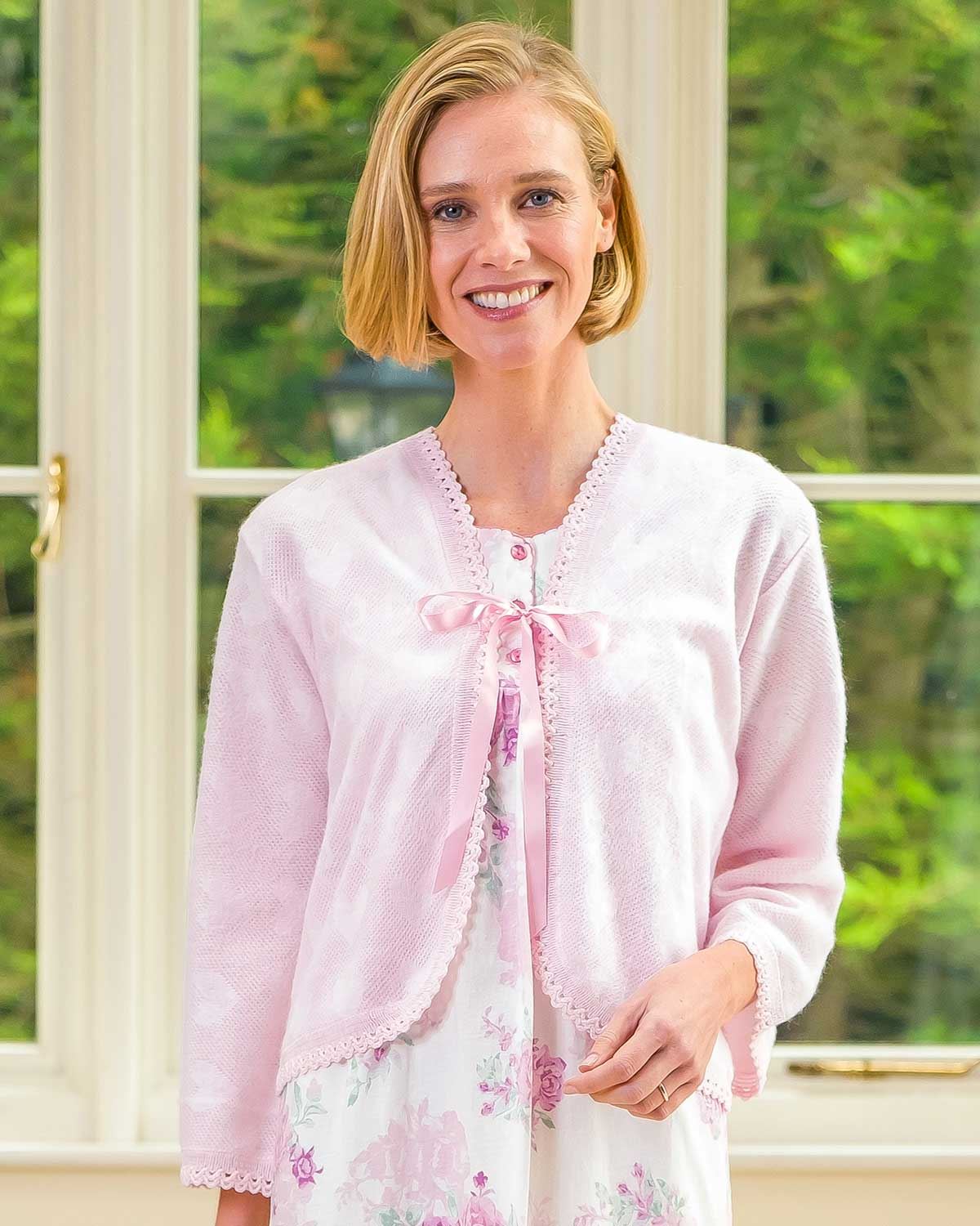 Lux Lux Bed Jacket - Pink - Country Collection
