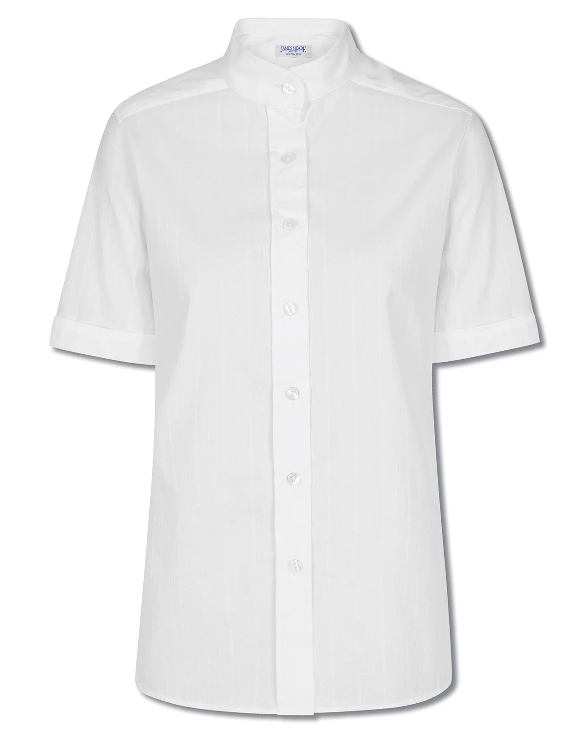 Ladies’ Erin Pure Cotton Short Sleeve Blouse – White