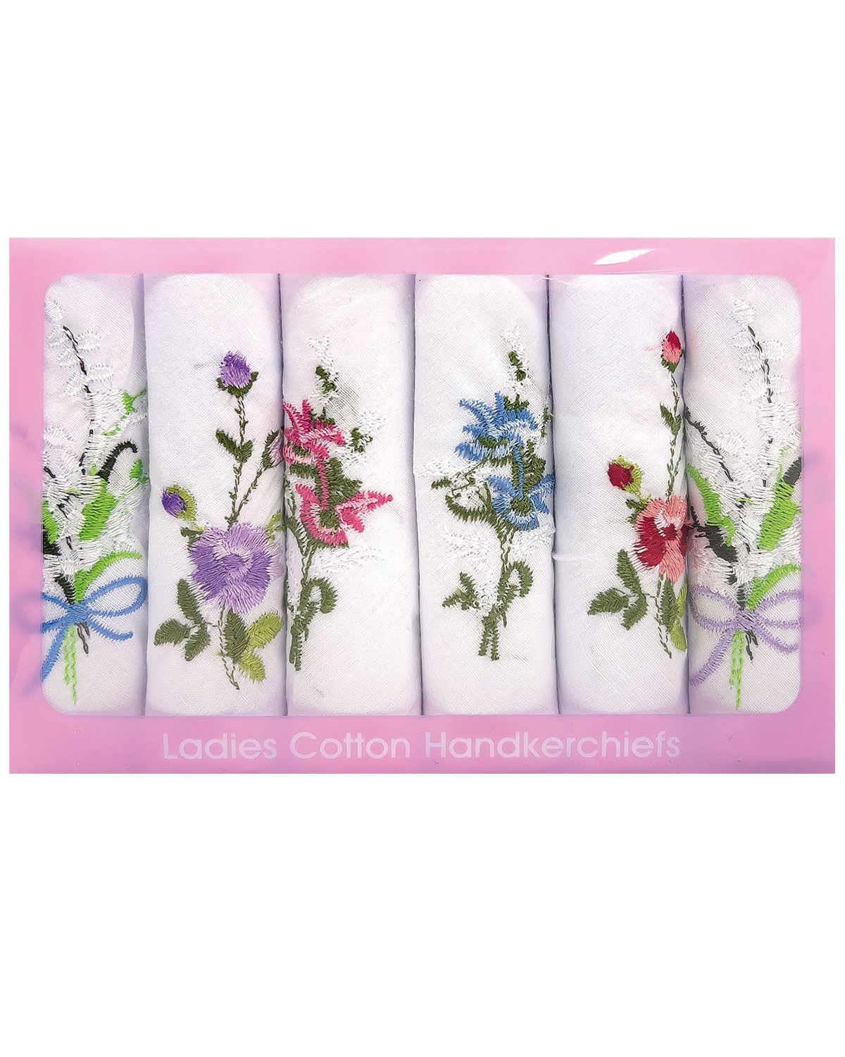 Ladies Embroidered Pure Cotton Handkerchiefs - Image 2 - Country Collection