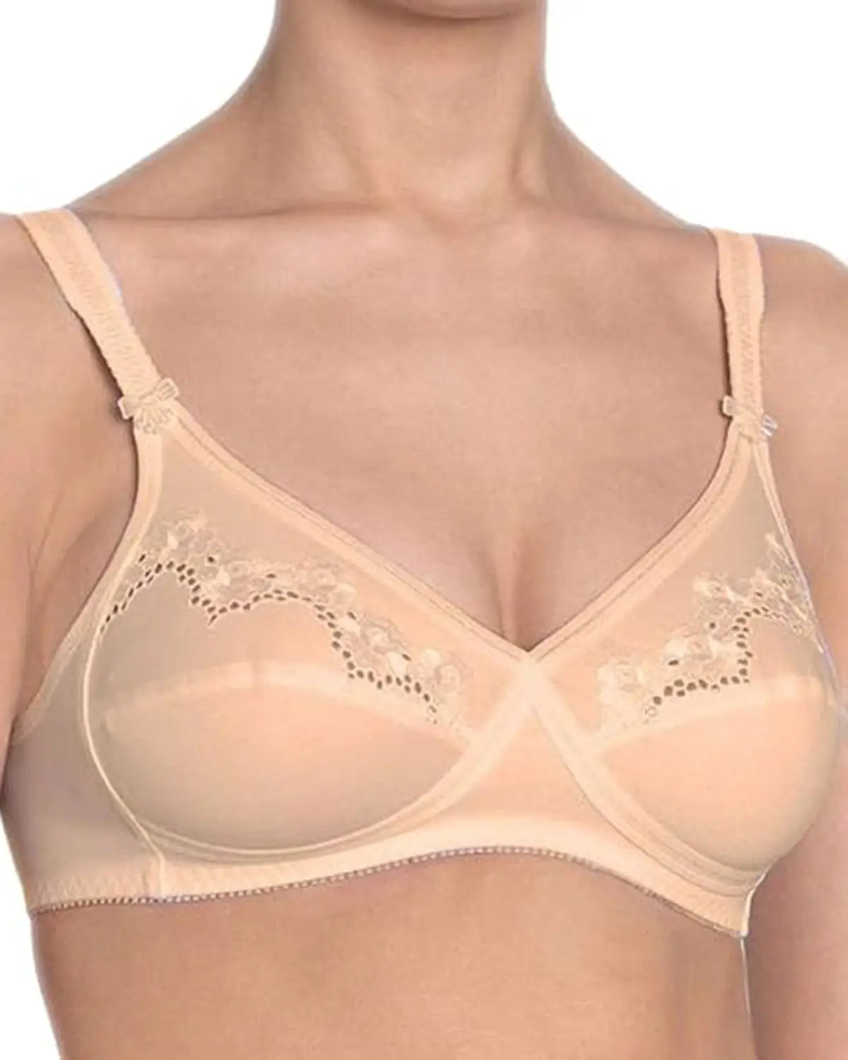 Triumph Elasti-Cross + Cotton Non-Wired Bra - Beige