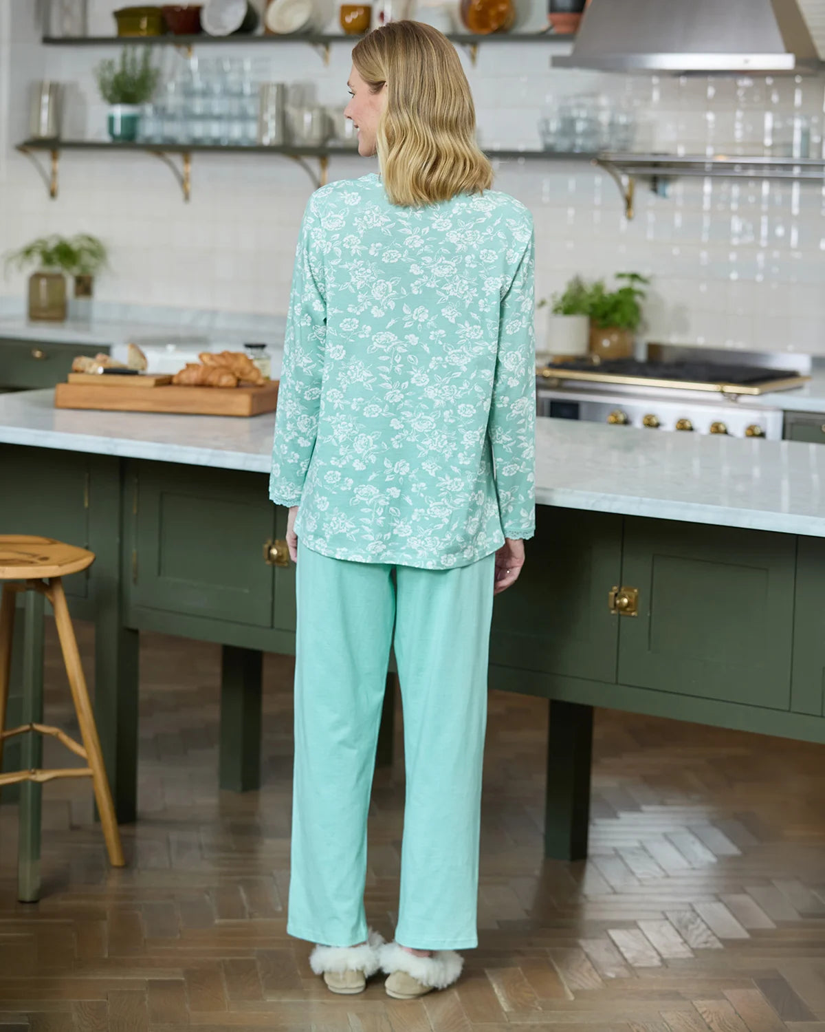 Elise Floral Long Sleeve Cotton Jersey Pyjamas