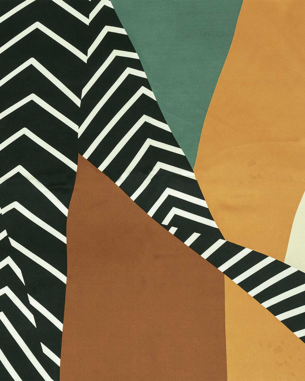 Agnes Geometric Patterned Ladies Silk Scarf - Image 3 - Country Collection
