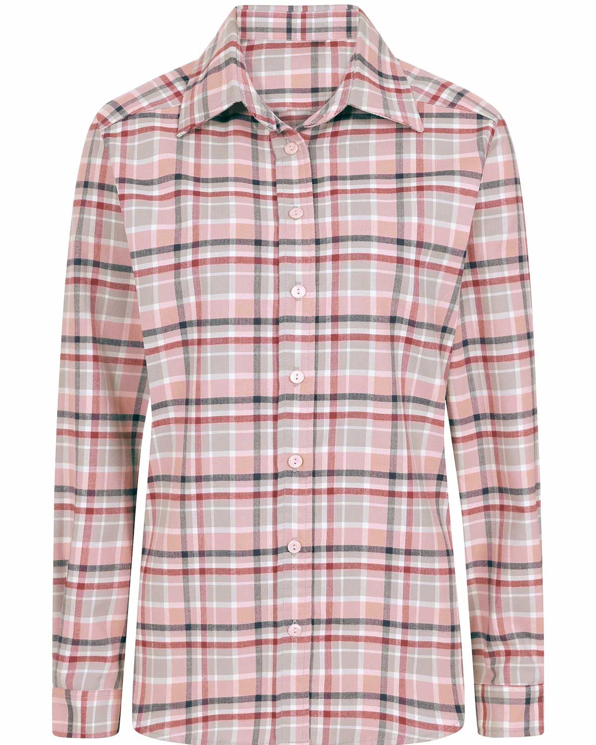 Annalise Cotton Long Sleeve Checked Blouse - Image 3 - Country Collection