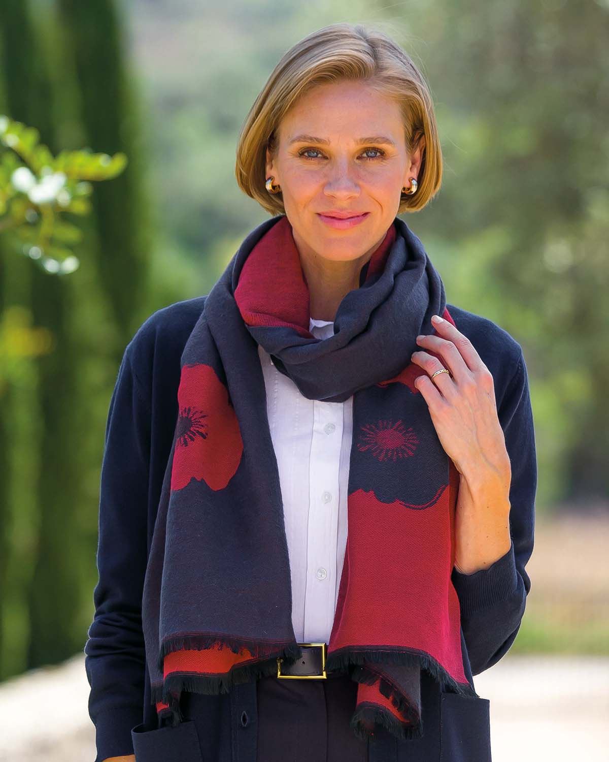 Reversible Poppy Ladies Scarf - Country Collection