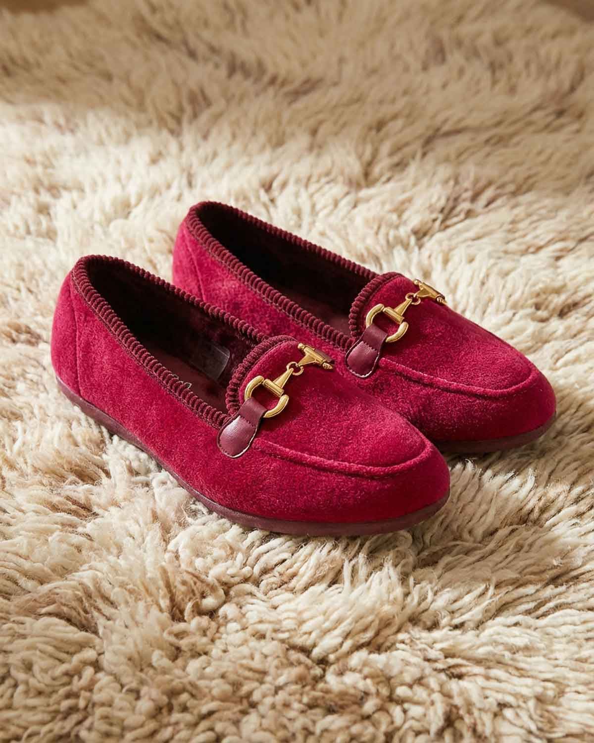 DB Wider Fit Martha Slipper - Red - Country Collection