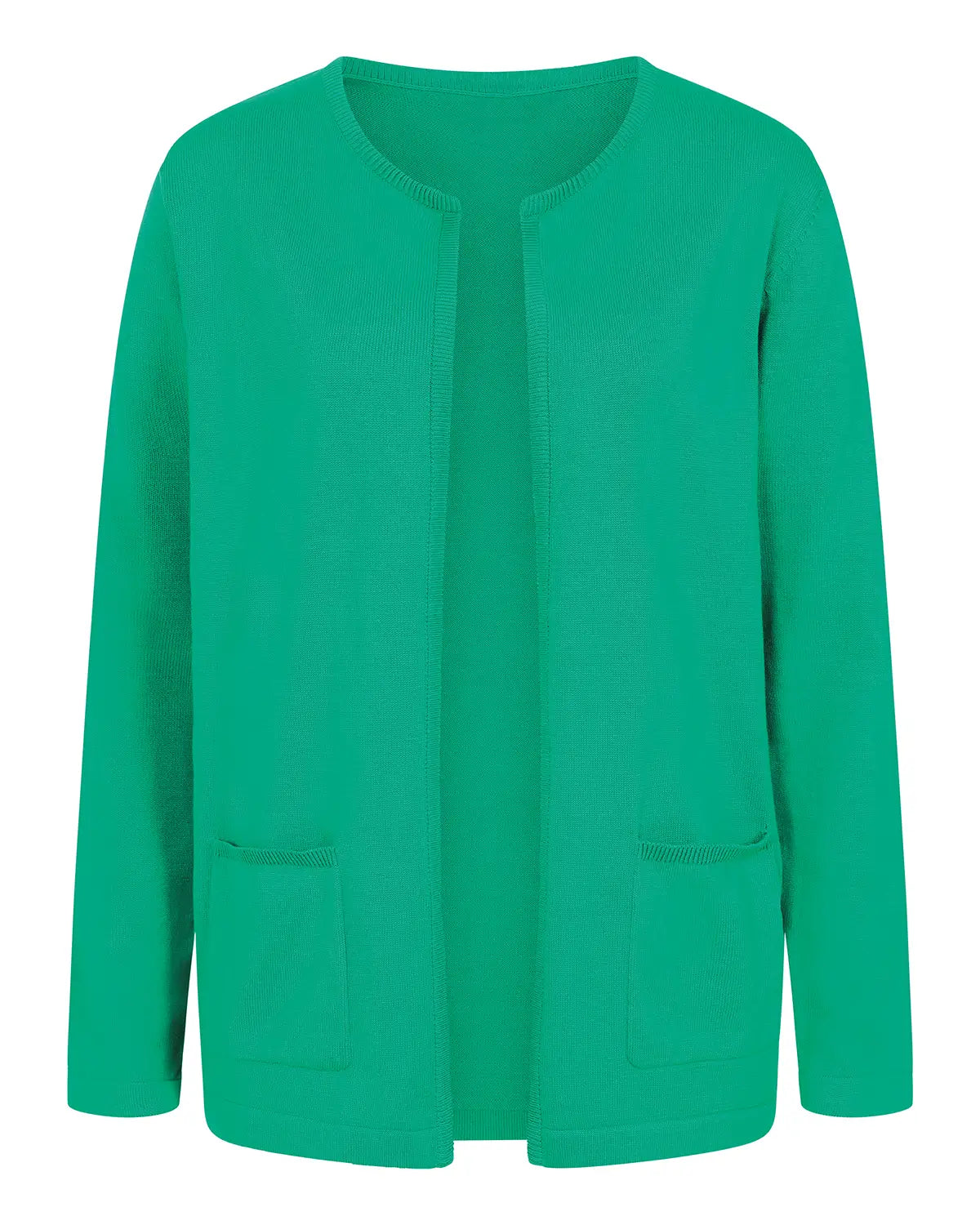 Ladies’ Carla Pure Cotton Edge-to-Edge Cardigan – Emerald