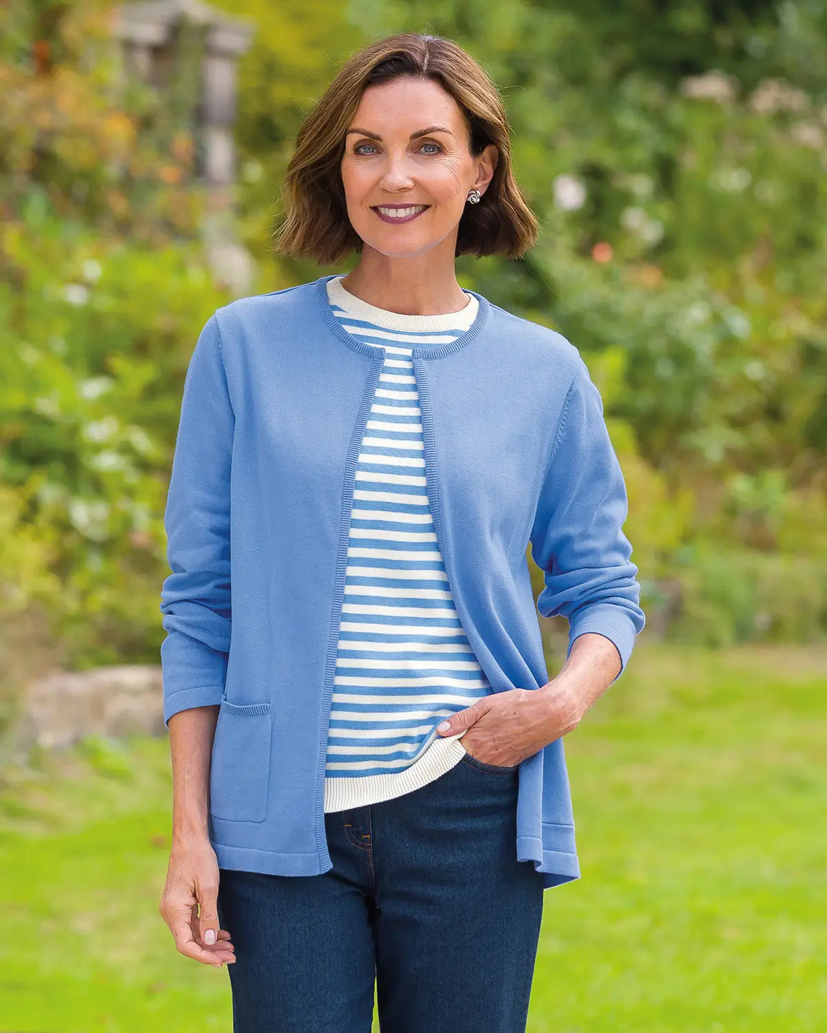 Ladies’ Carla Pure Cotton Edge-to-Edge Cardigan