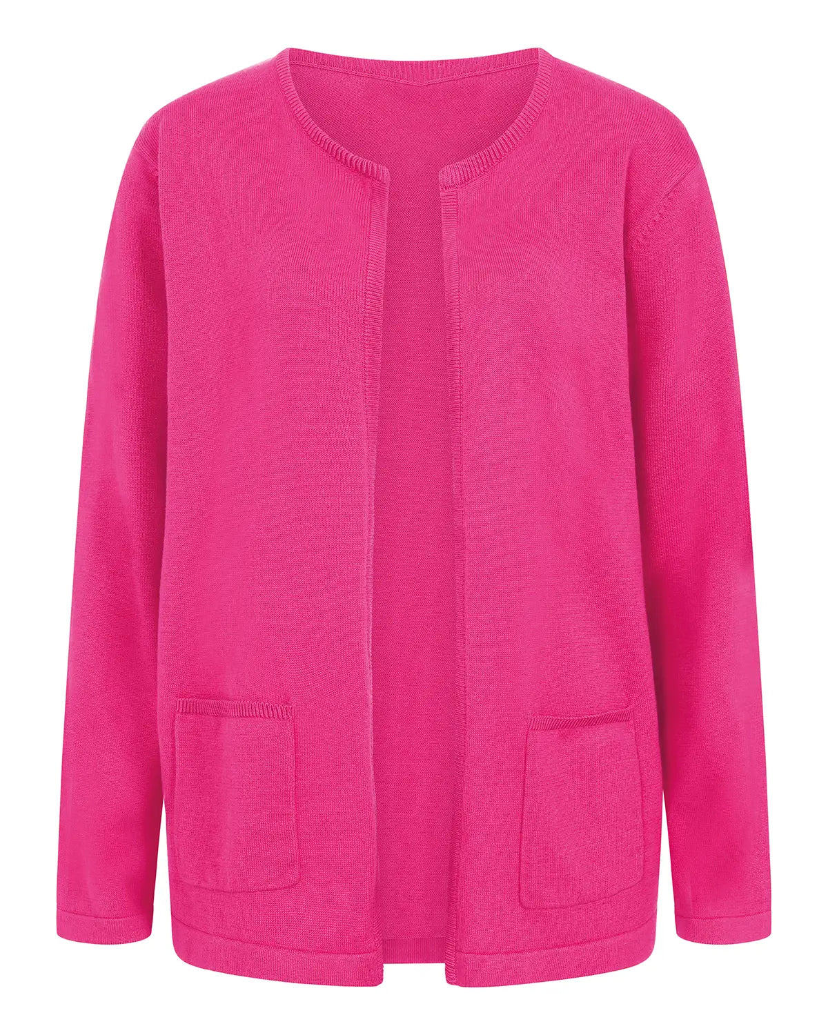 Ladies’ Carla Pure Cotton Edge-to-Edge Cardigan – Pink
