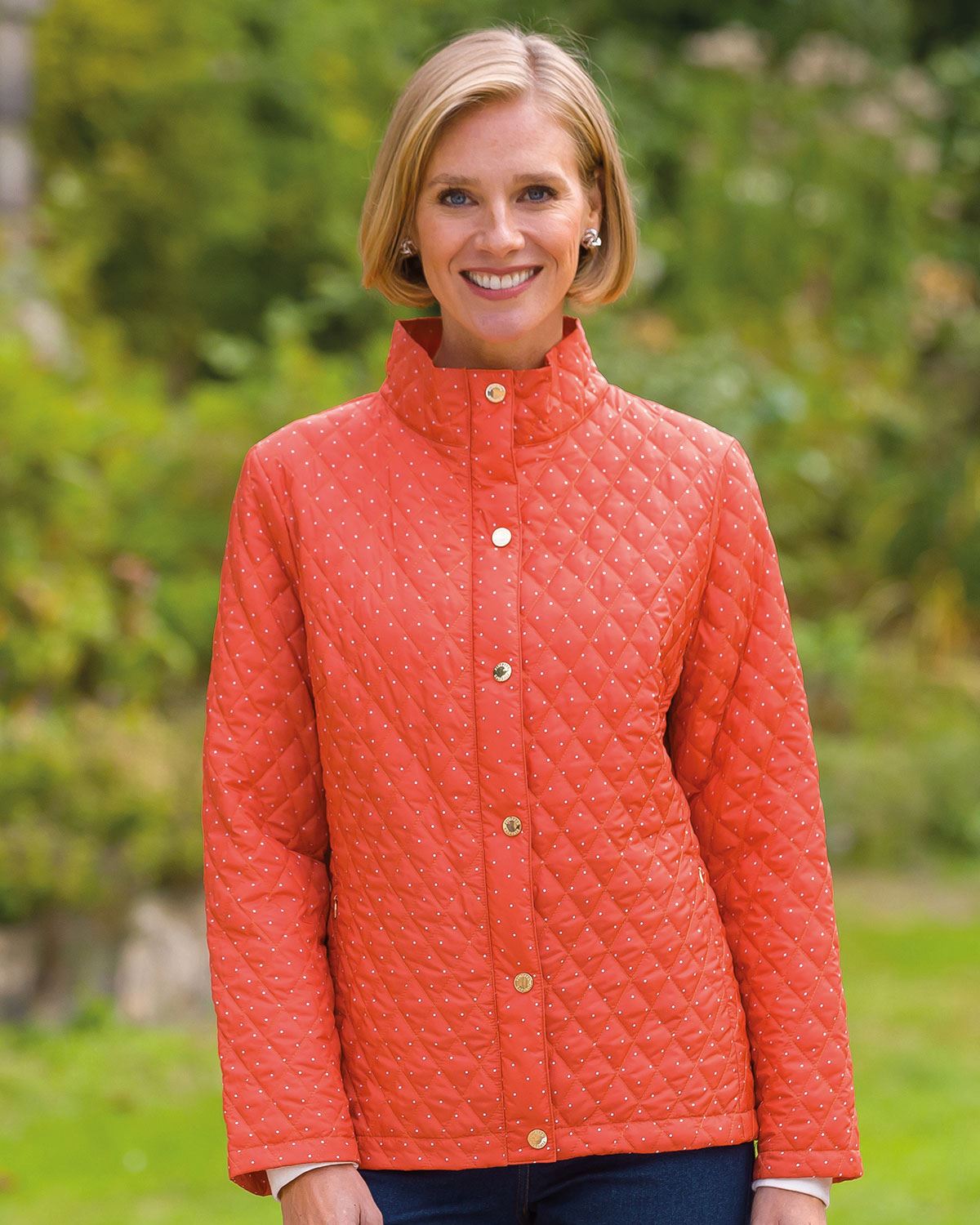 Donna Patterned Zip front Showerproof Jacket - Image 2 - Country Collection