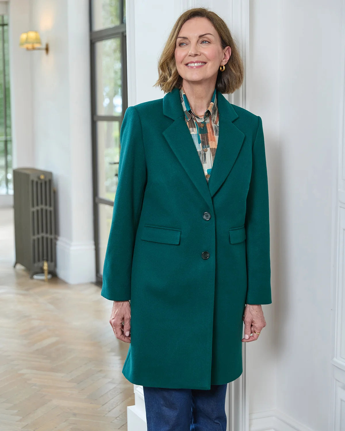 Cassandra Lined Coat - Forest Green