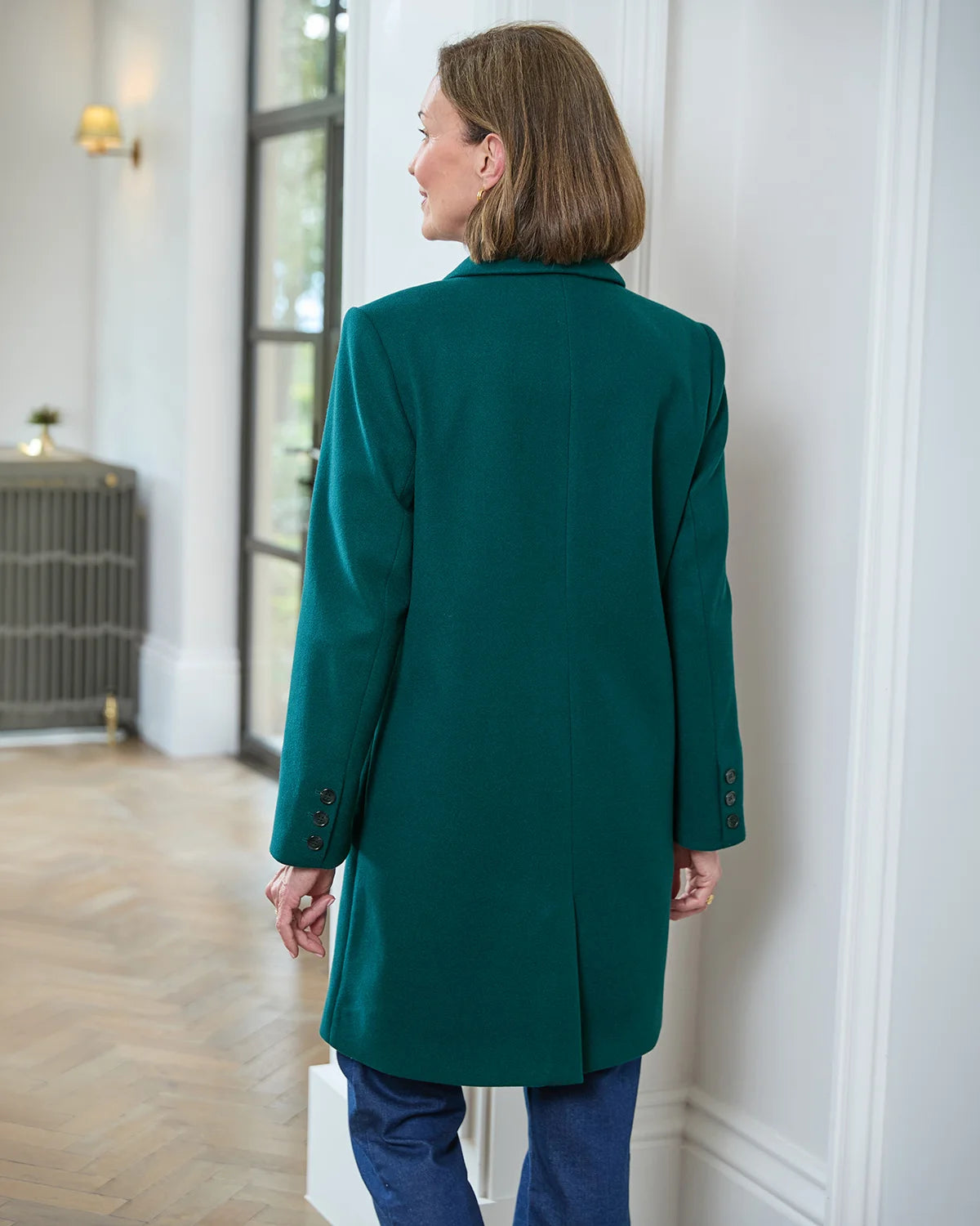 Cassandra Lined Coat - Forest Green