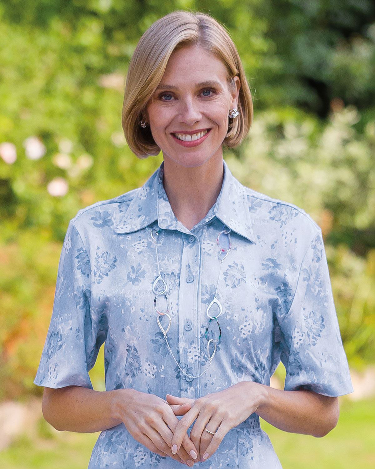 Frances Pure Silky Cotton Short Sleeve Blouse - Country Collection